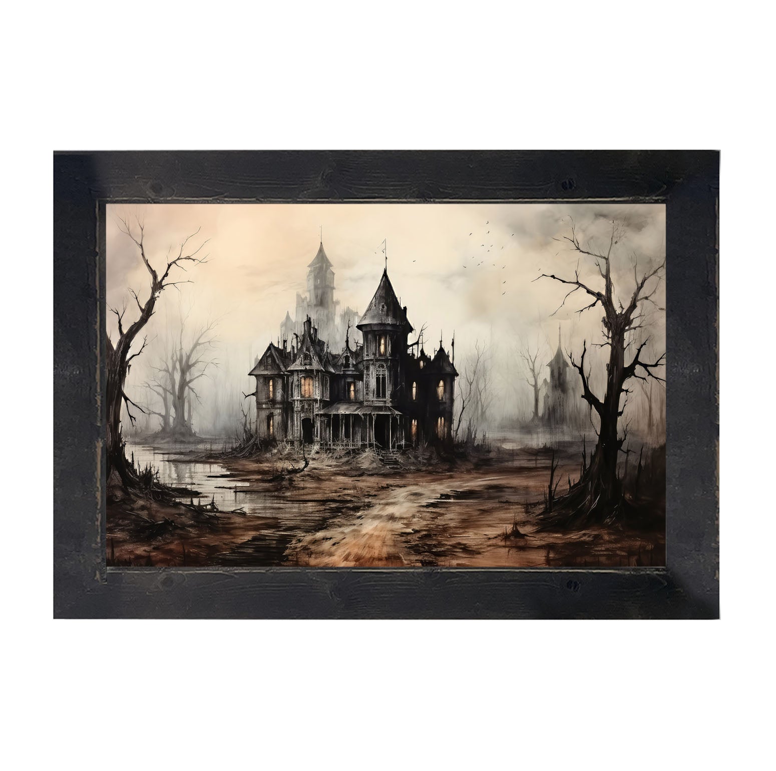 Ghostly houses - Framed art