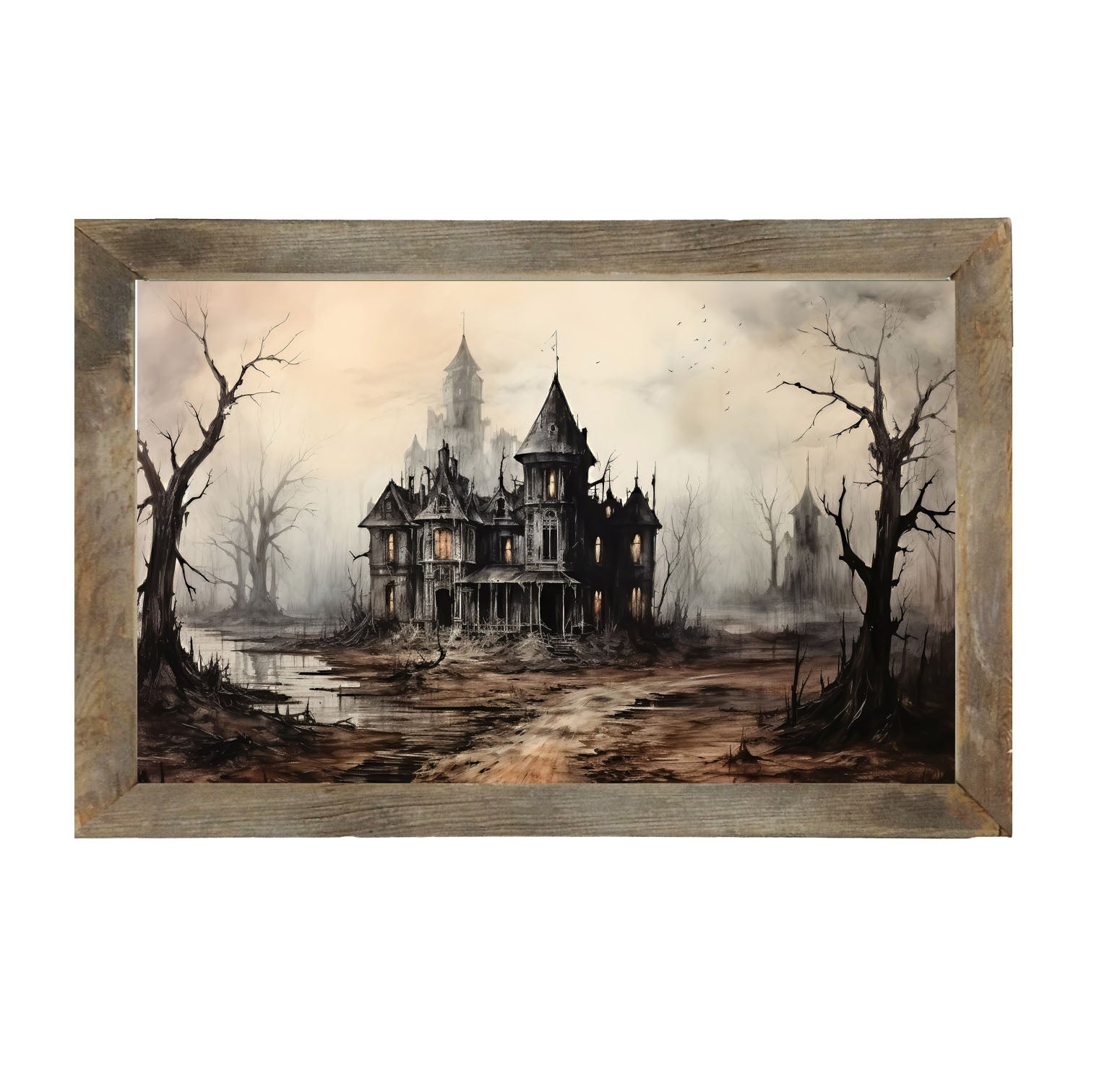 Ghostly houses - Framed art