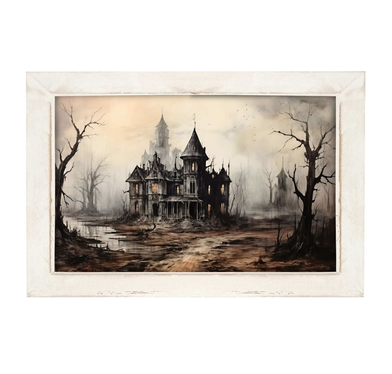 Ghostly houses - Framed art