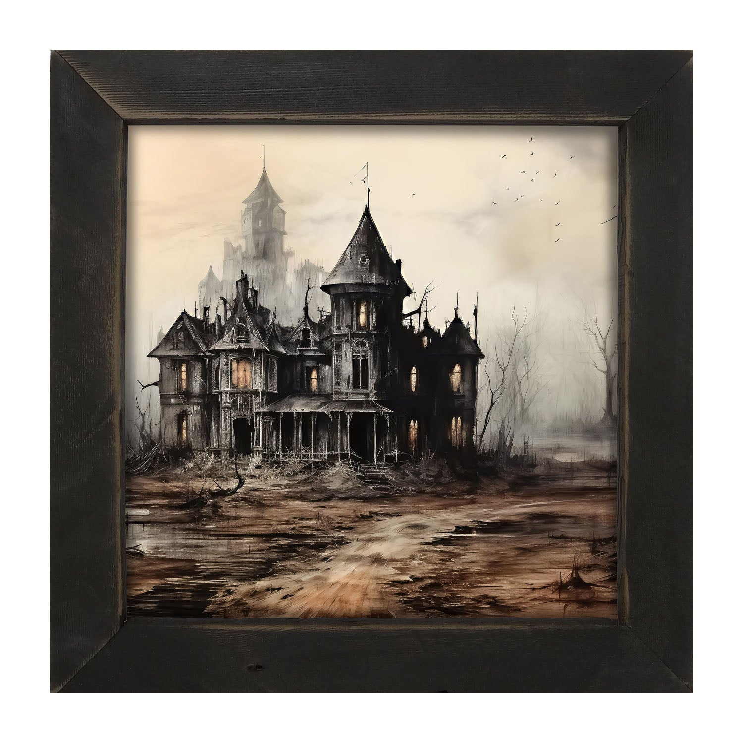 Ghostly houses - Framed art