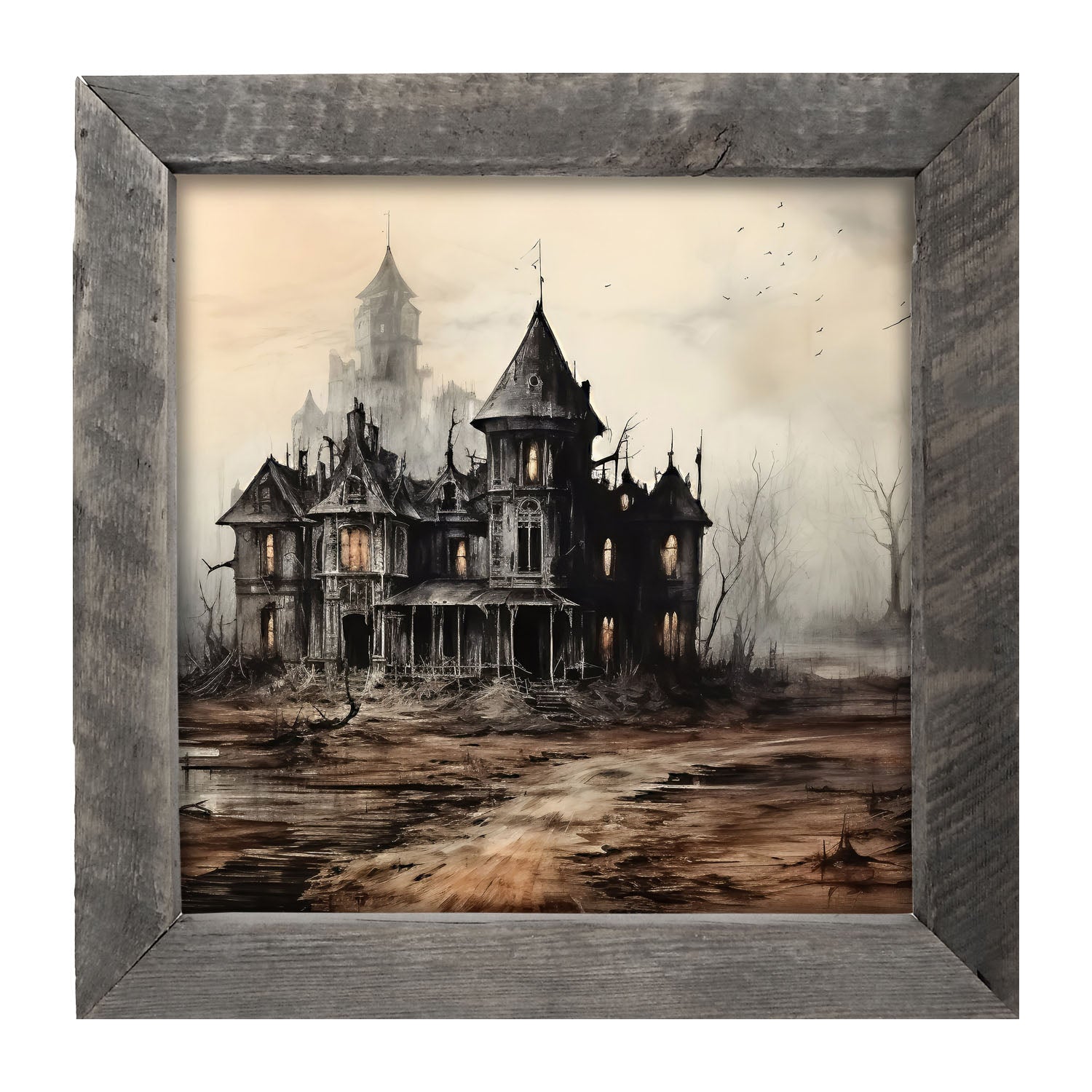 Ghostly houses - Framed art