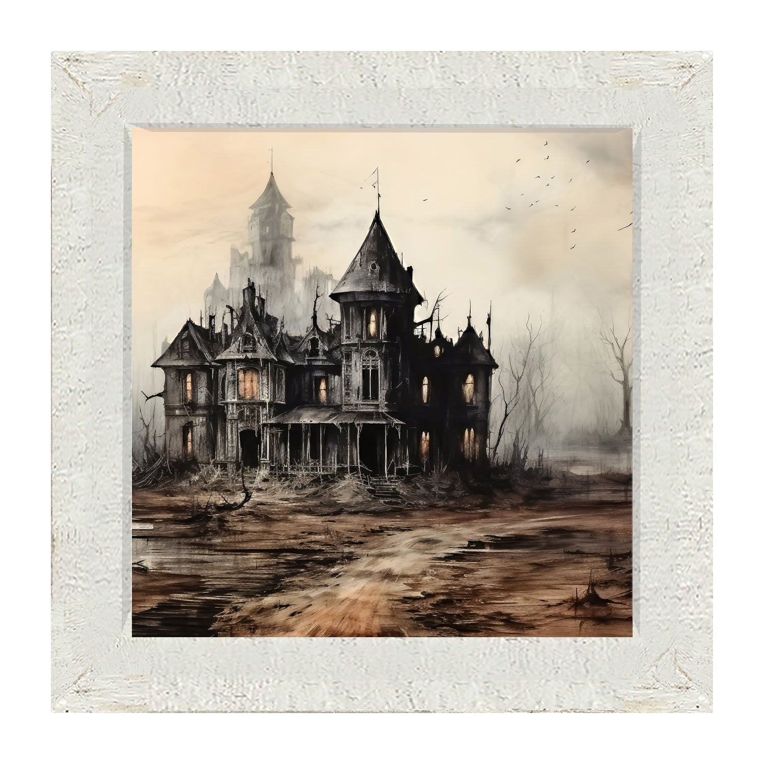 Ghostly houses - Framed art