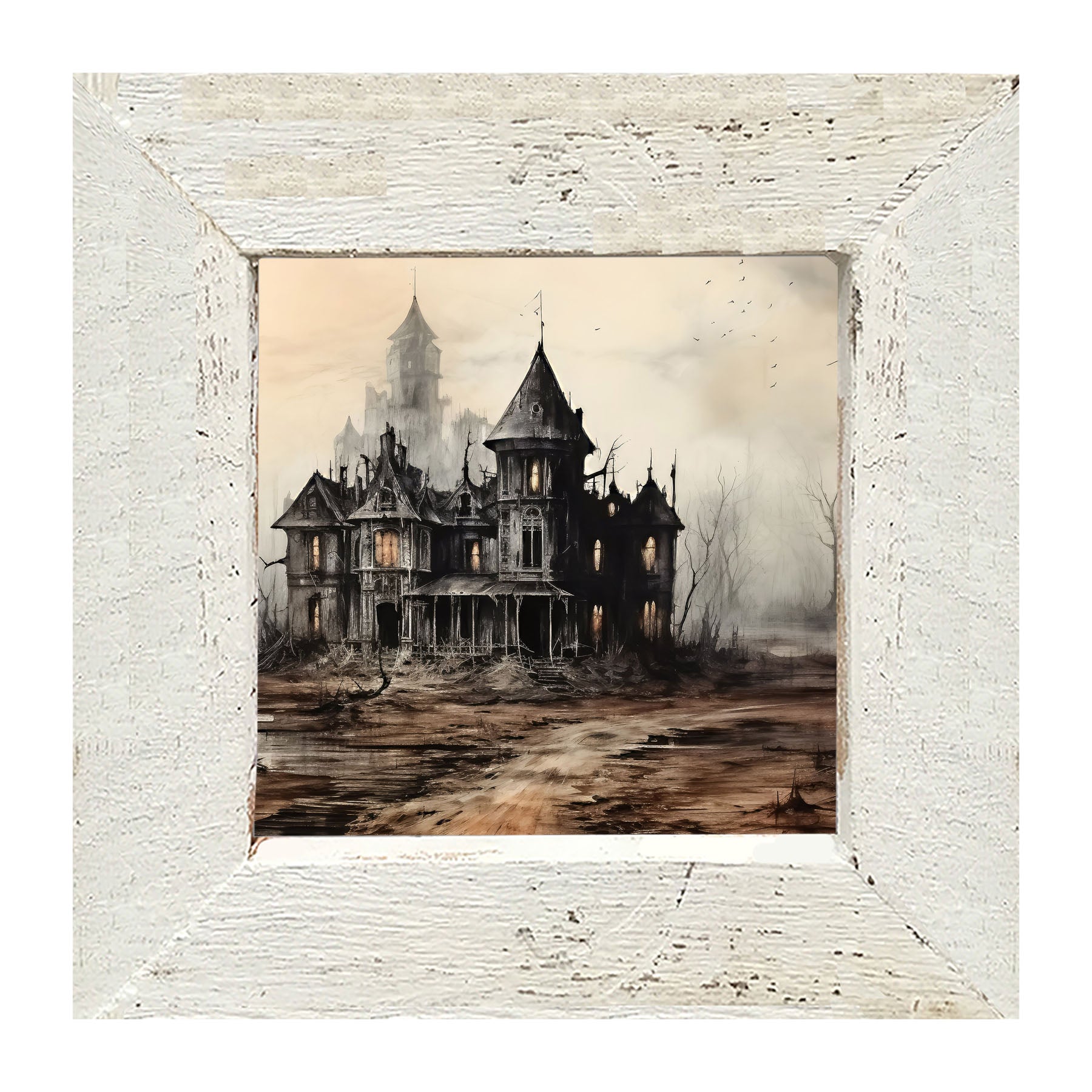 Ghostly houses - Framed art