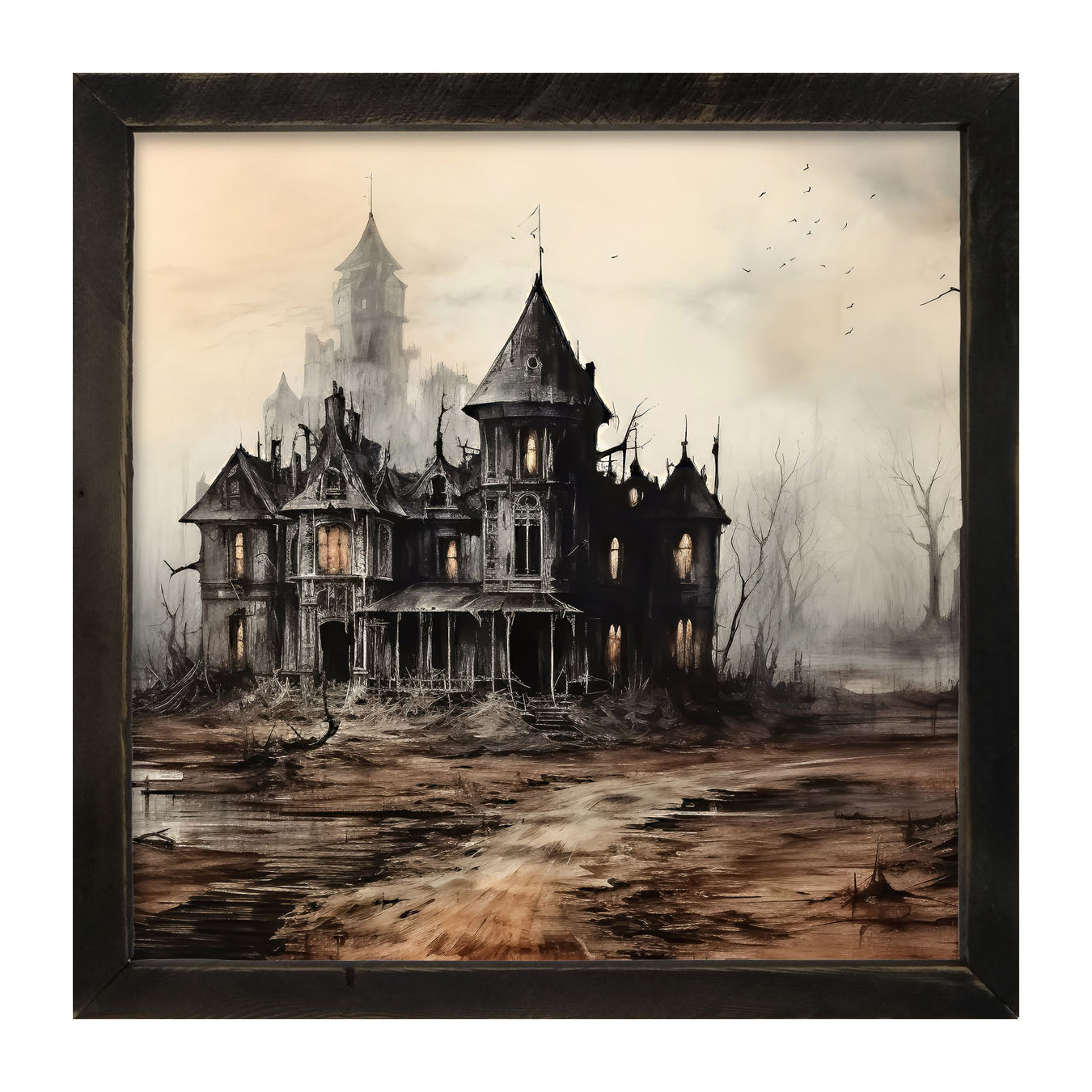 Ghostly houses - Framed art