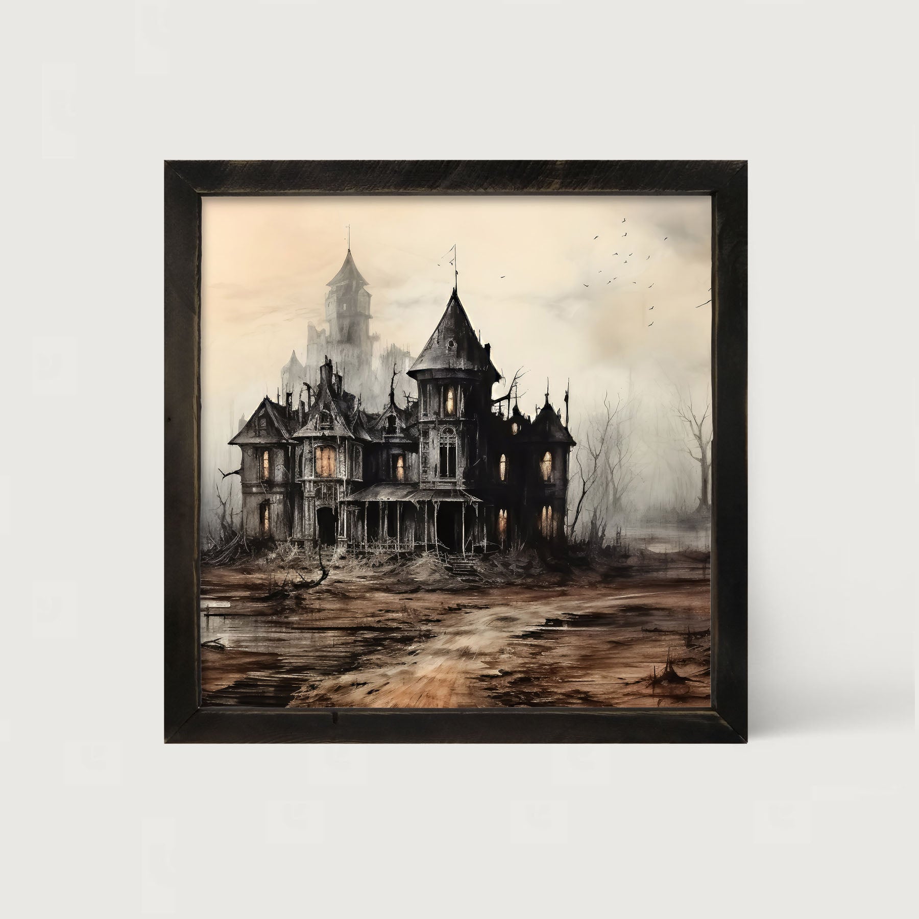 Ghostly houses - Framed art
