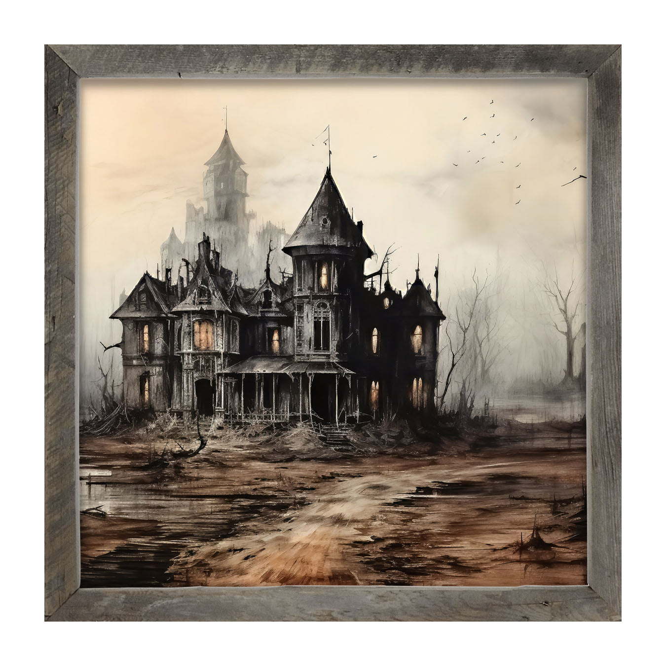 Ghostly houses - Framed art