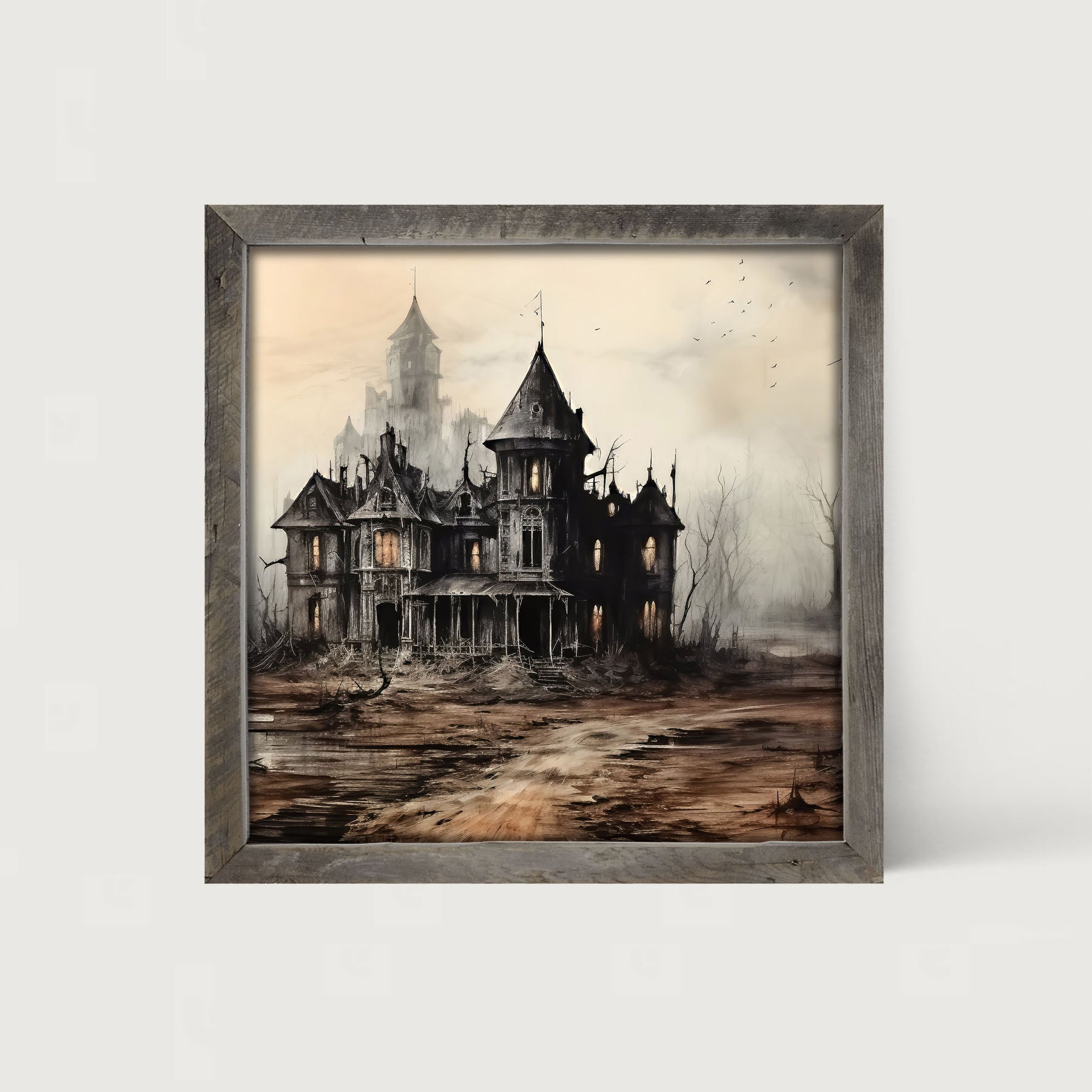 Ghostly houses - Framed art