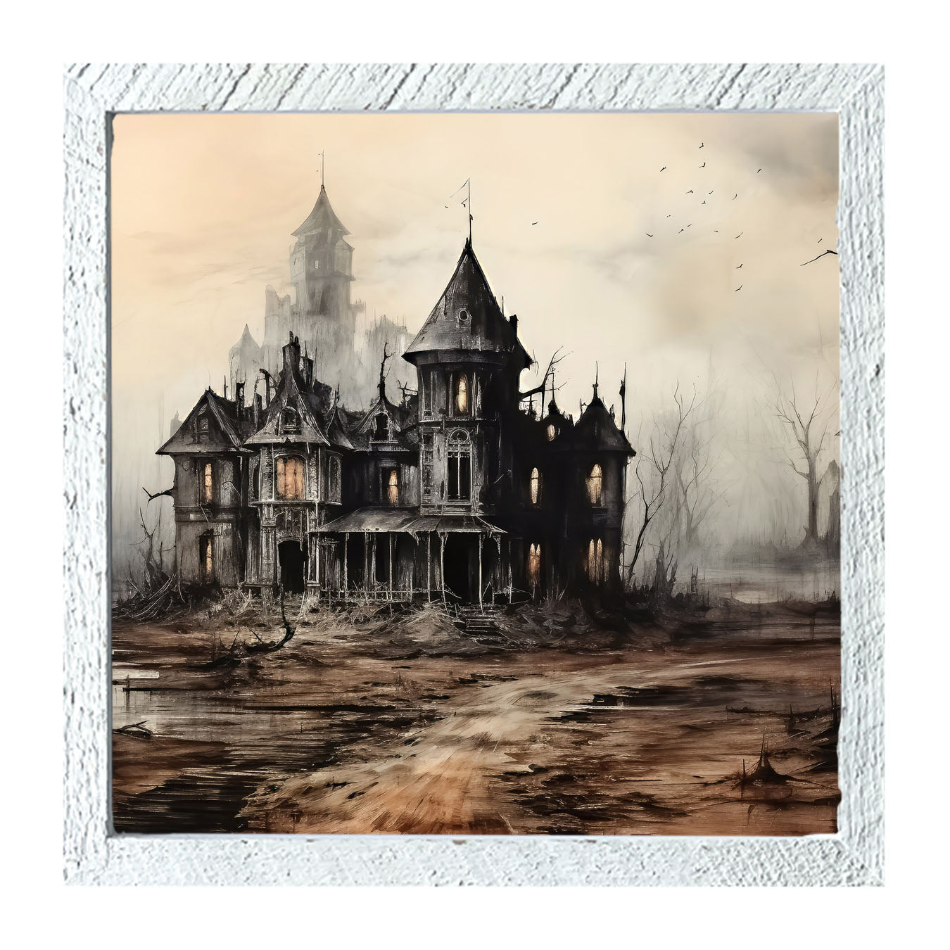Ghostly houses - Framed art