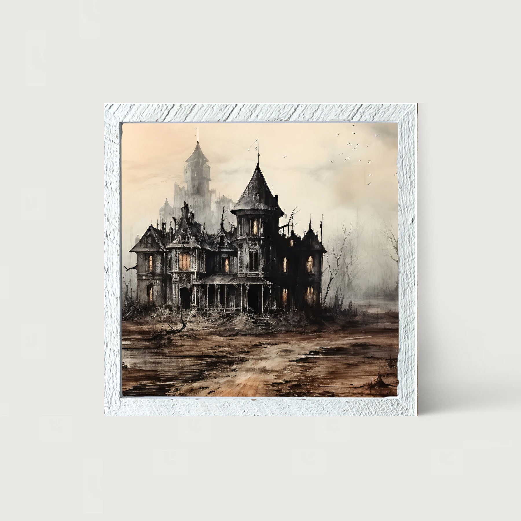 Ghostly houses - Framed art