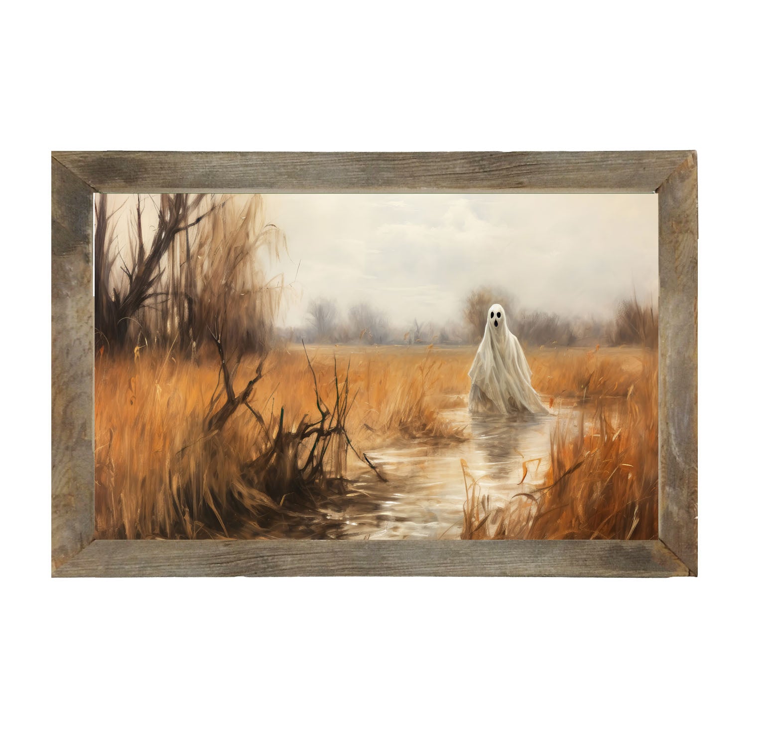 Ghost on a pathway - Framed art