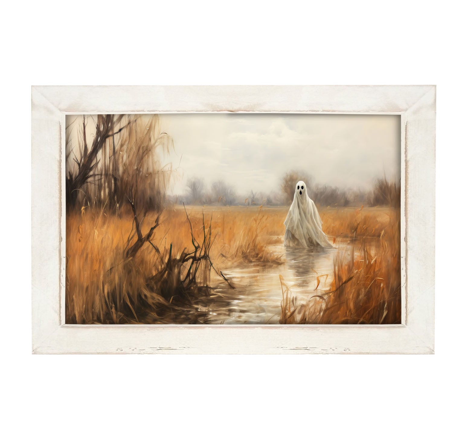 Ghost on a pathway - Framed art