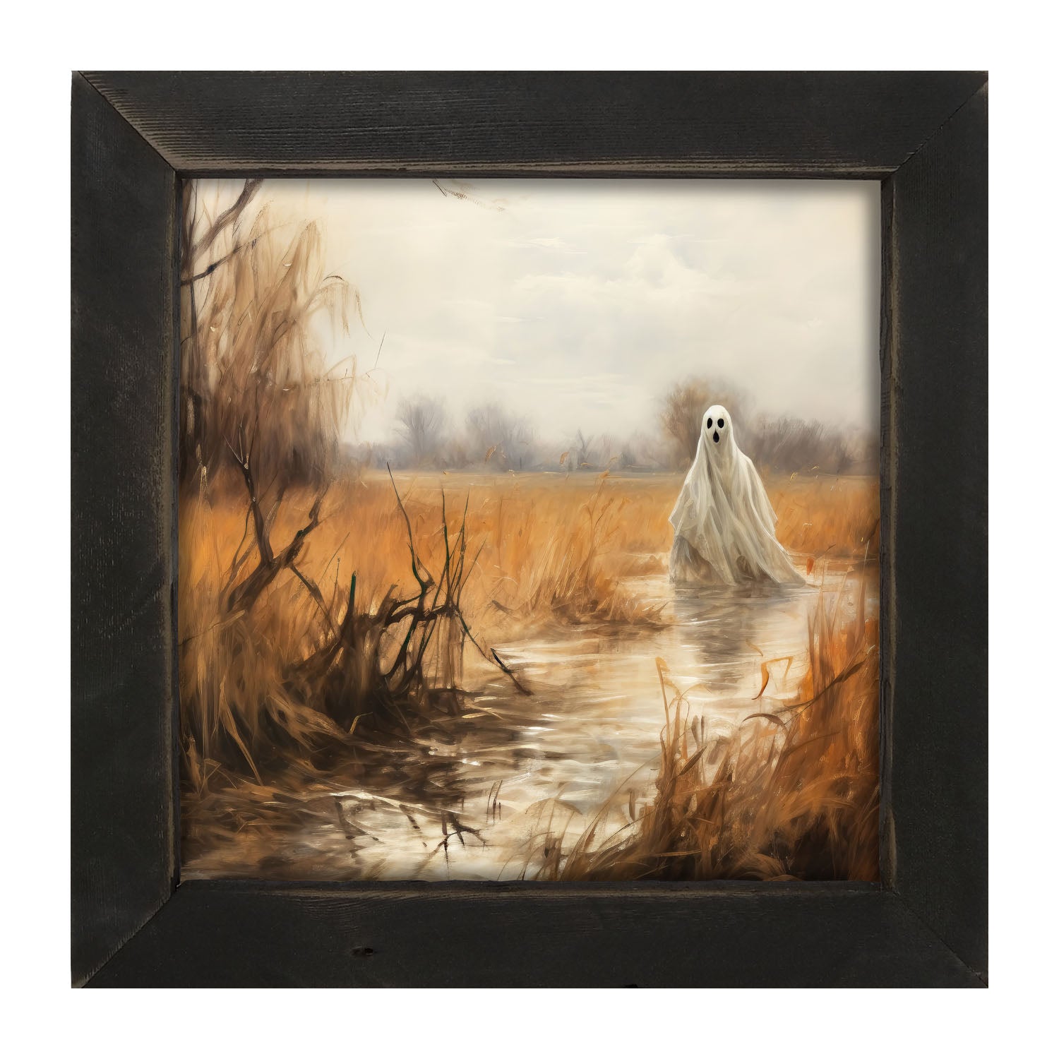 Ghost on a pathway - Framed art