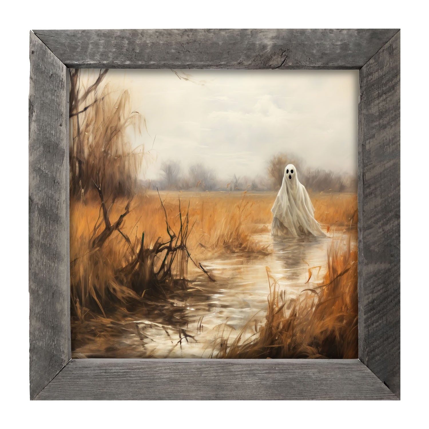 Ghost on a pathway - Framed art