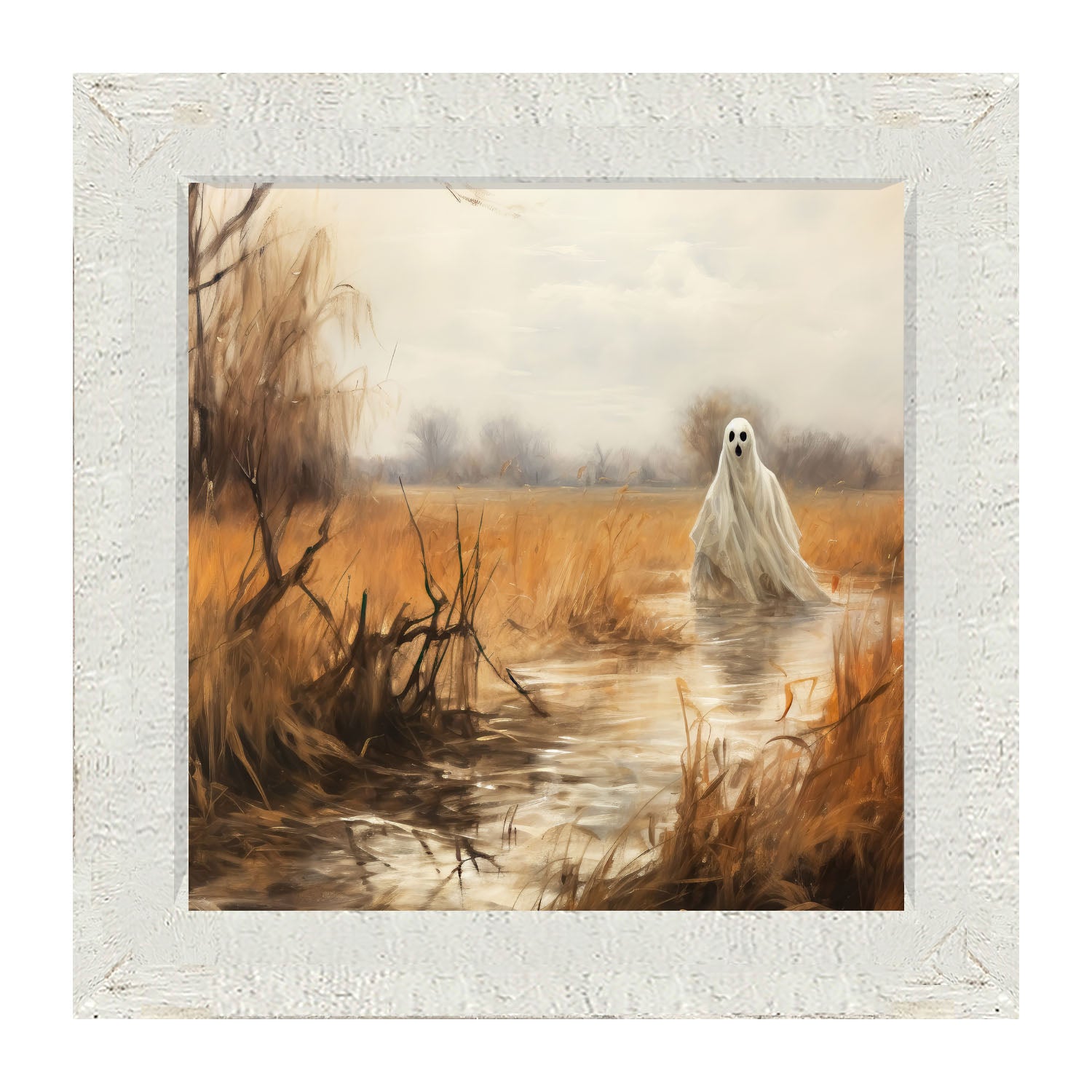 Ghost on a pathway - Framed art