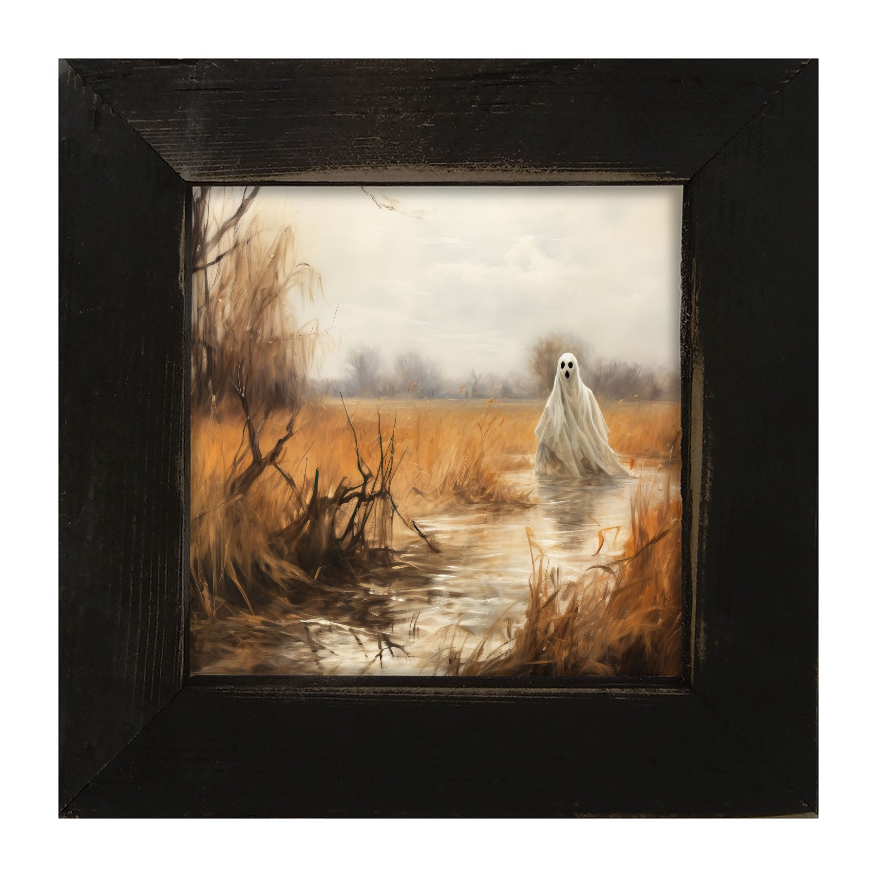 Ghost on a pathway - Framed art