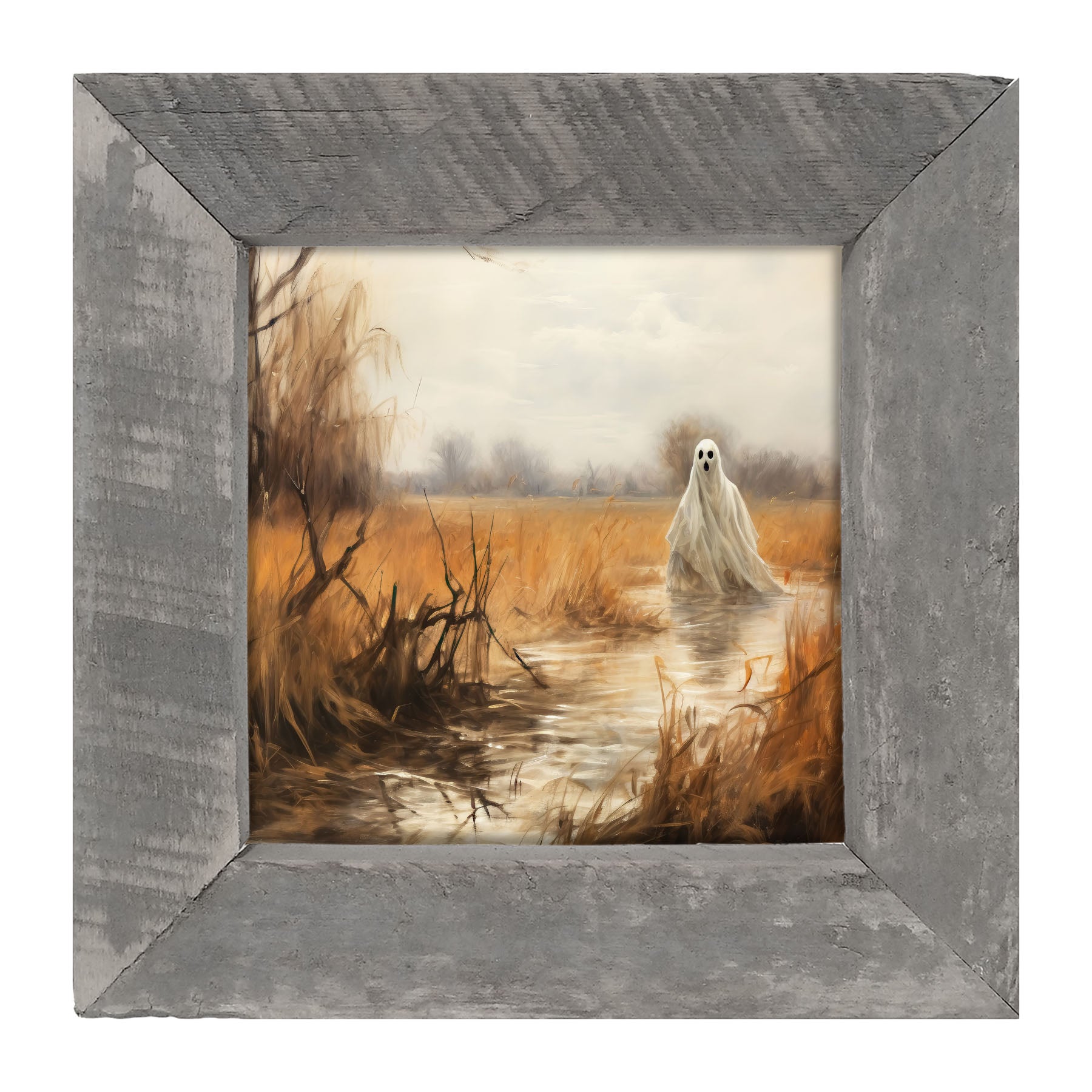 Ghost on a pathway - Framed art