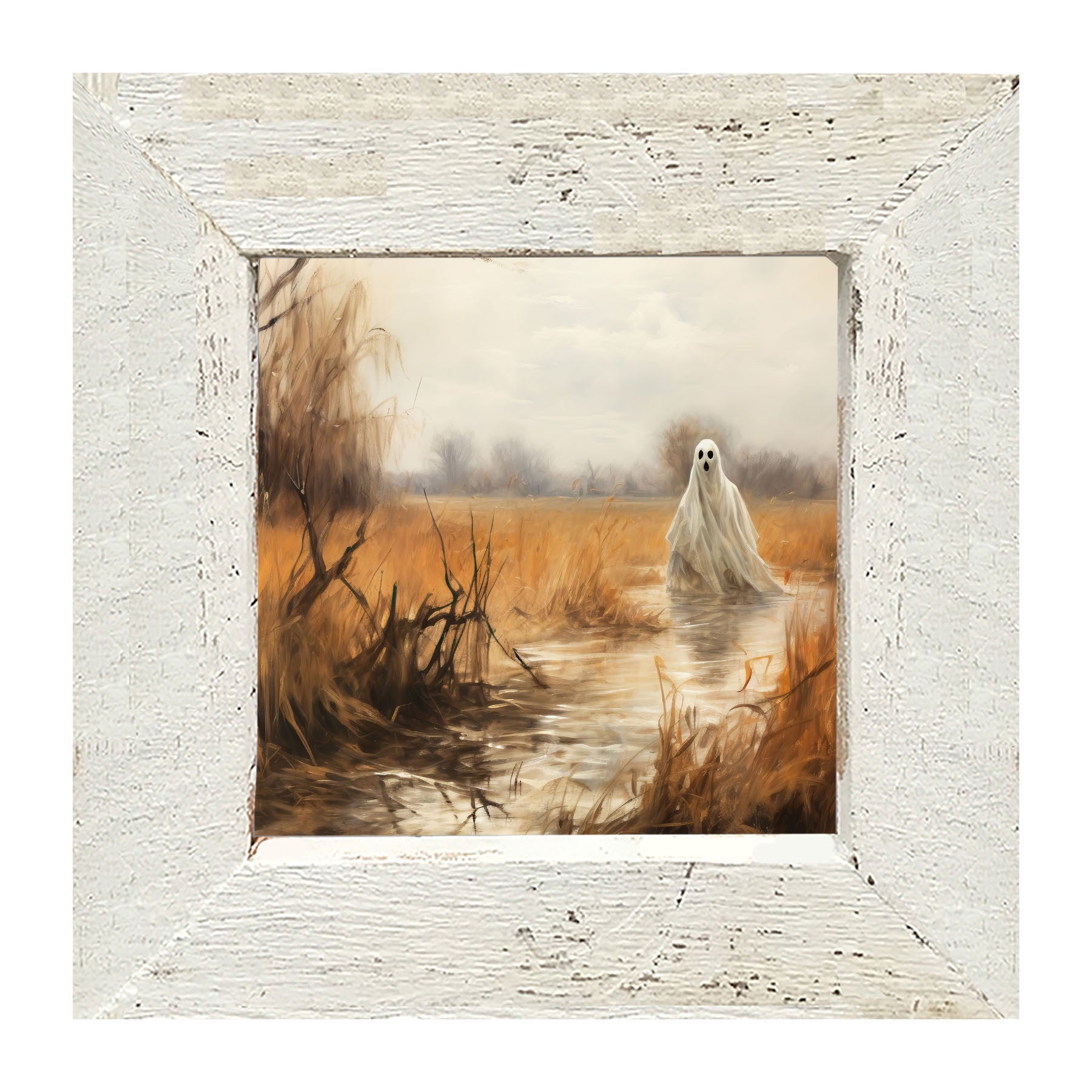 Ghost on a pathway - Framed art