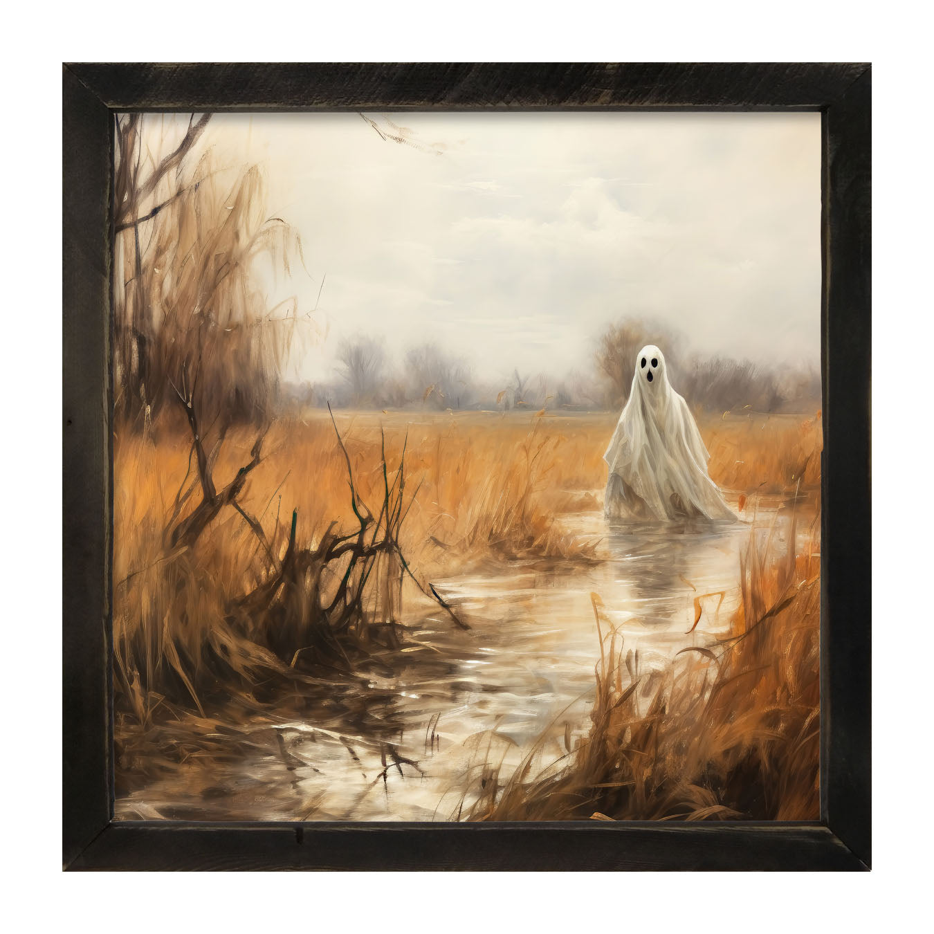 Ghost on a pathway - Framed art