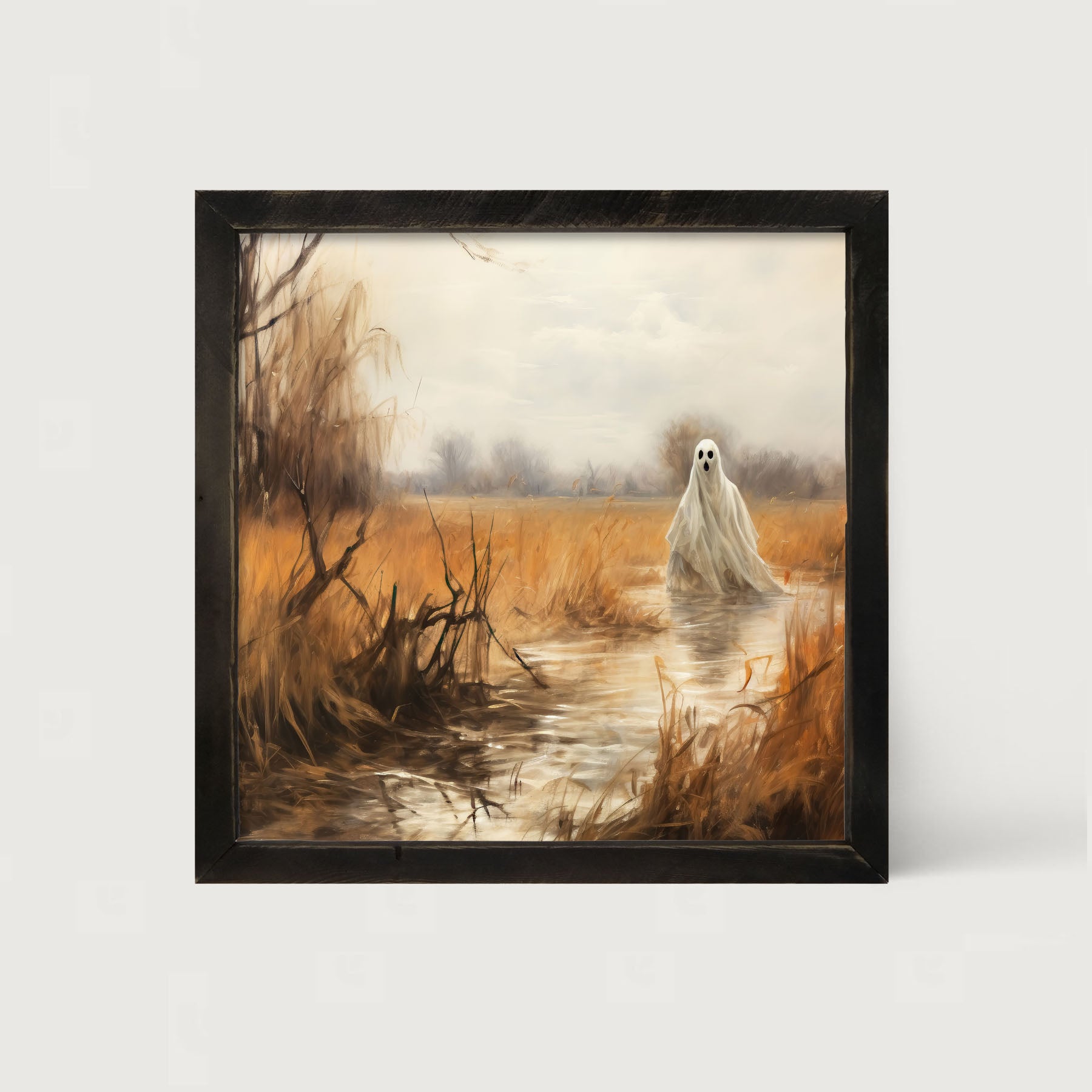 Ghost on a pathway - Framed art