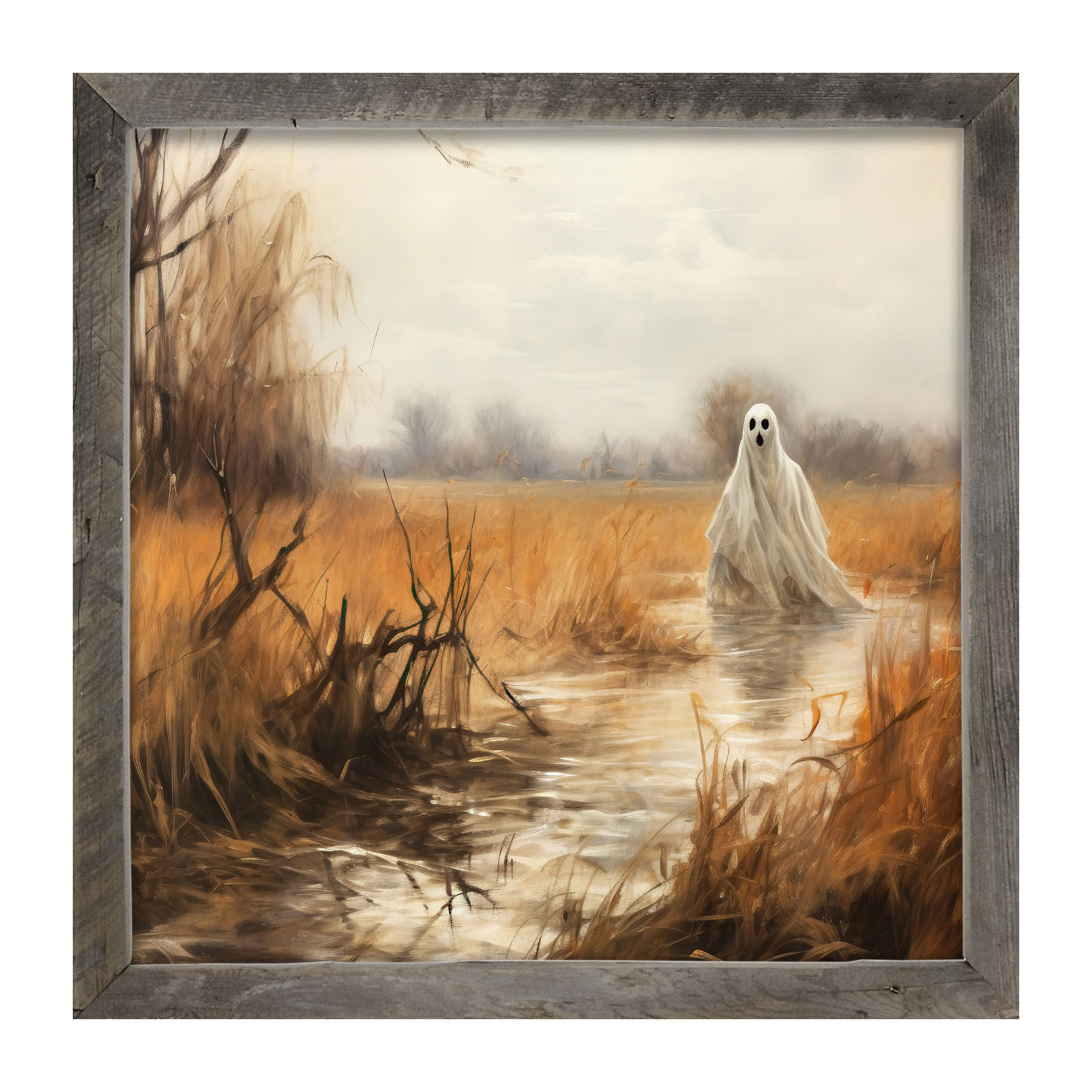 Ghost on a pathway - Framed art