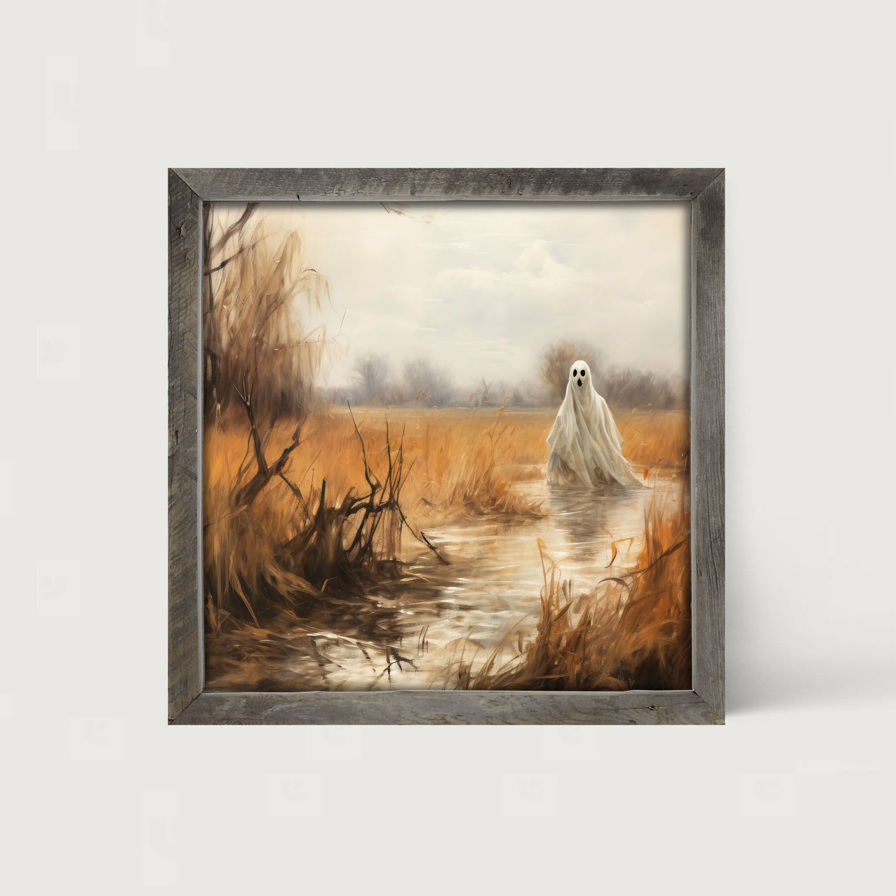Ghost on a pathway - Framed art