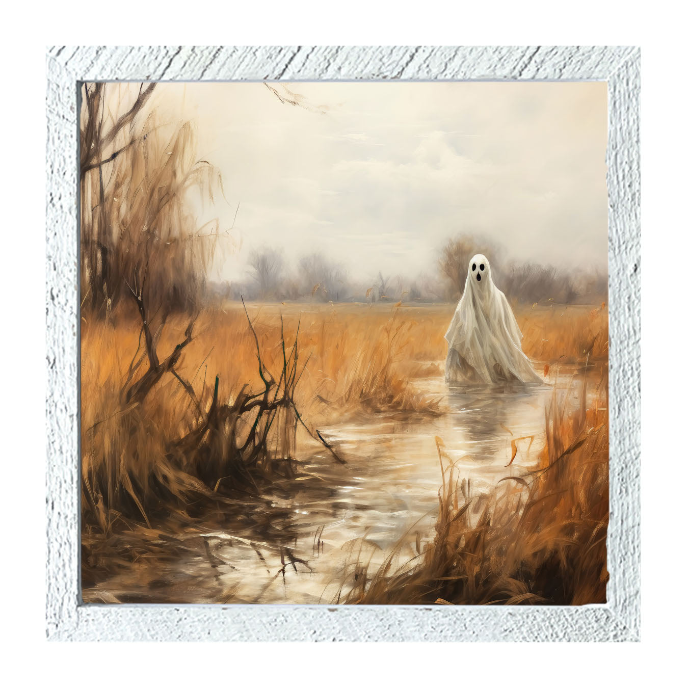 Ghost on a pathway - Framed art