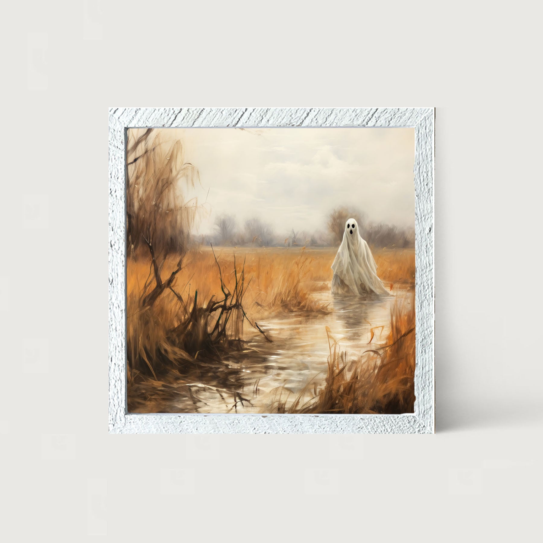 Ghost on a pathway - Framed art