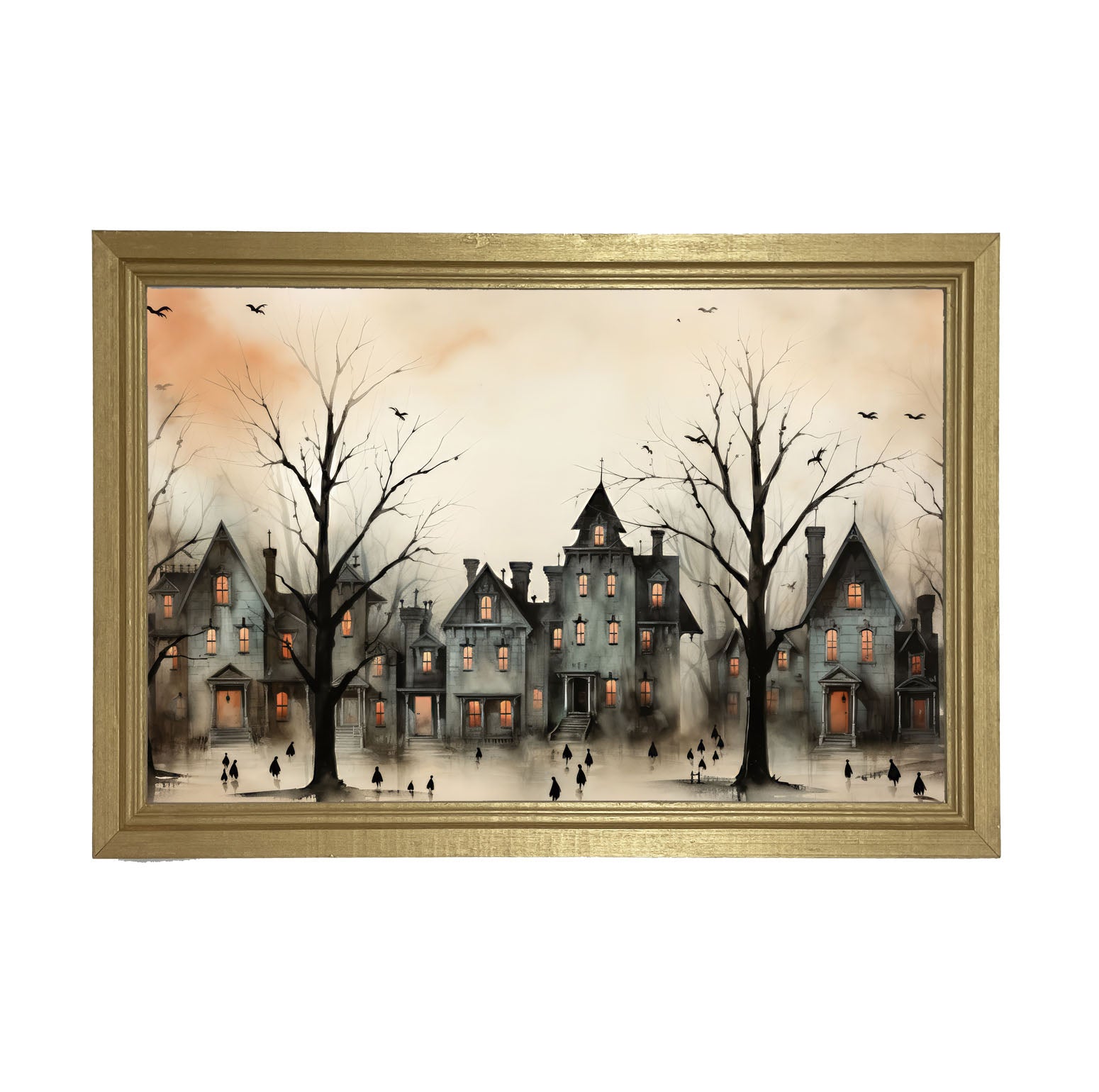 Spooky village - Framed art
