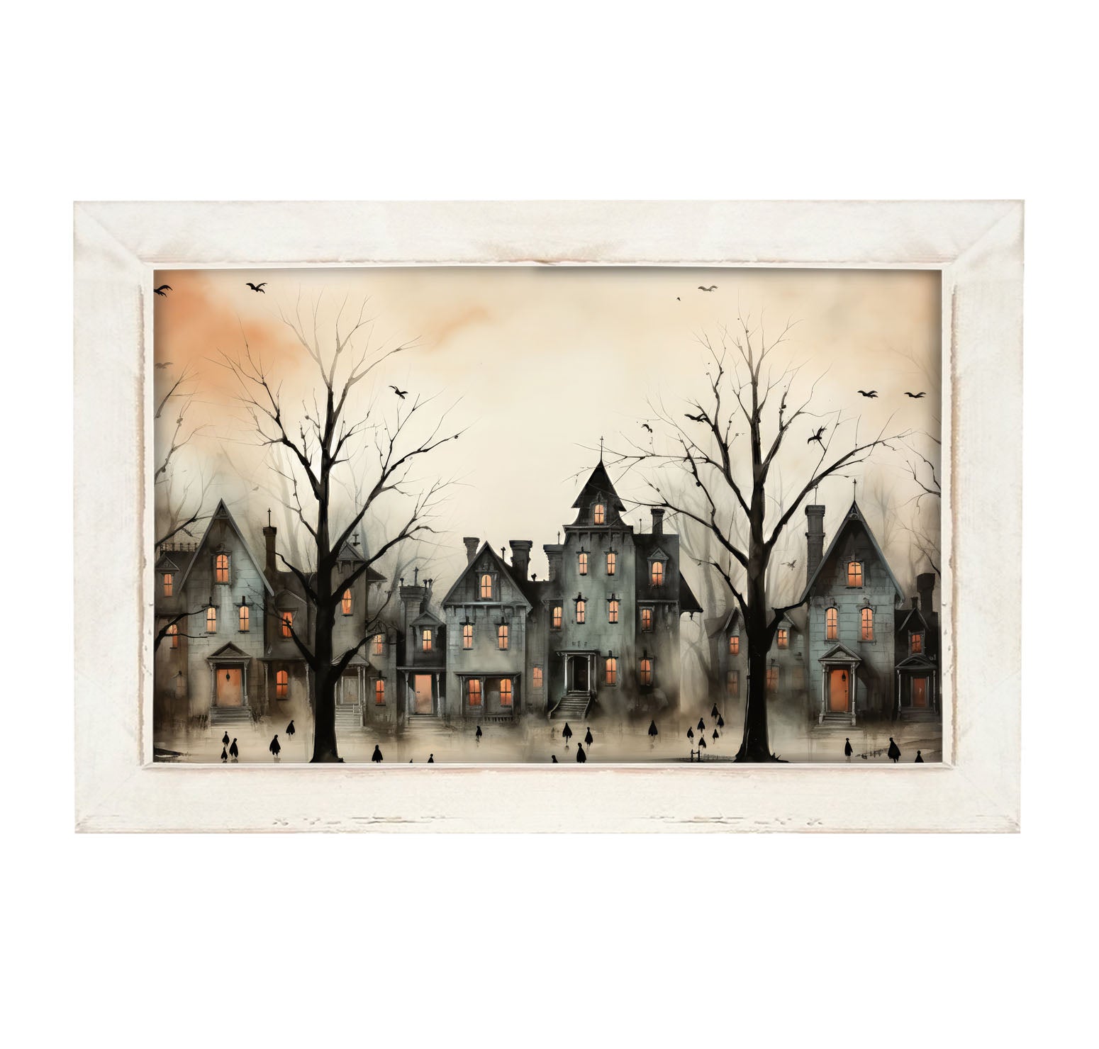 Spooky village - Framed art