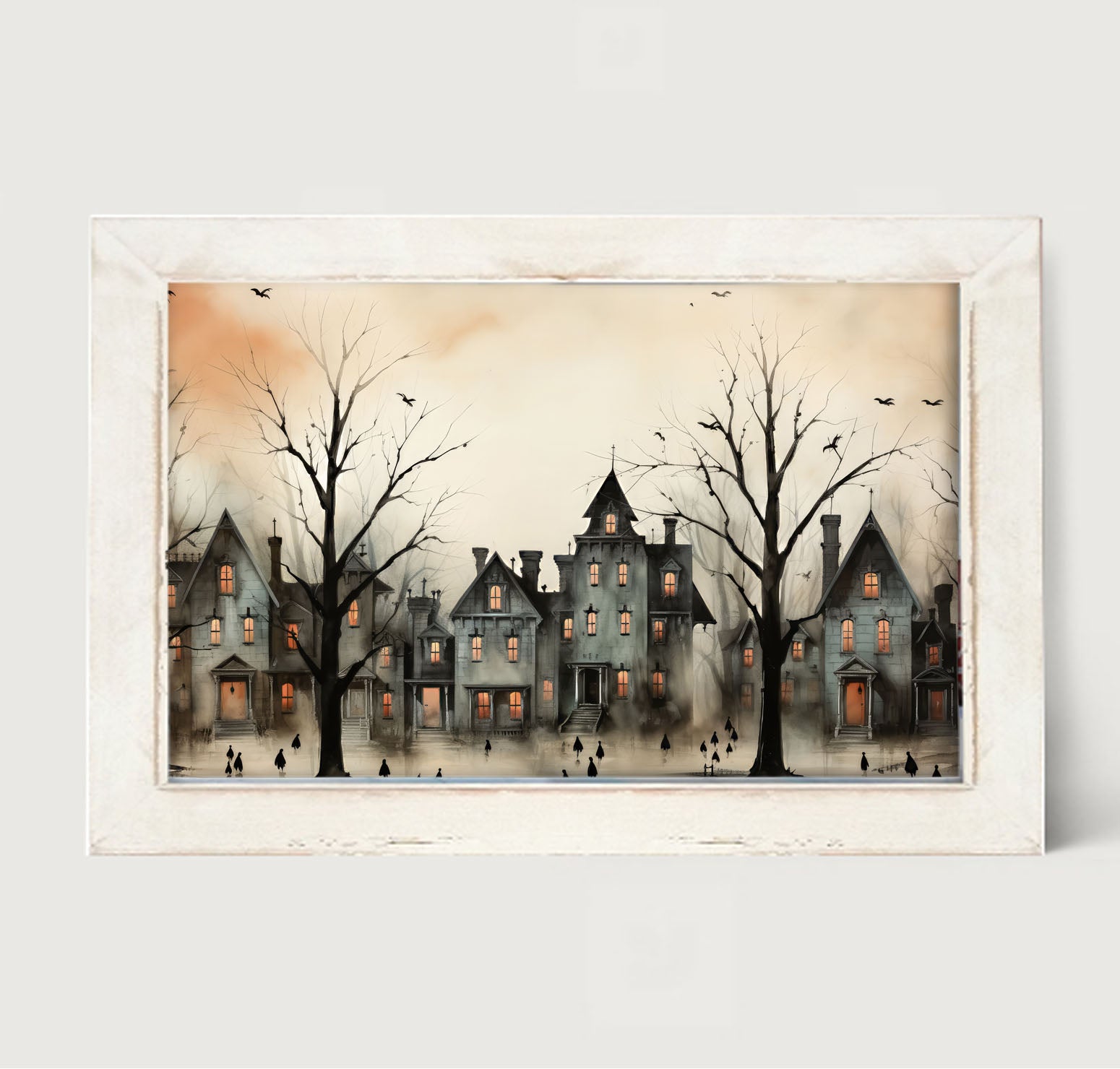 Spooky village - Framed art