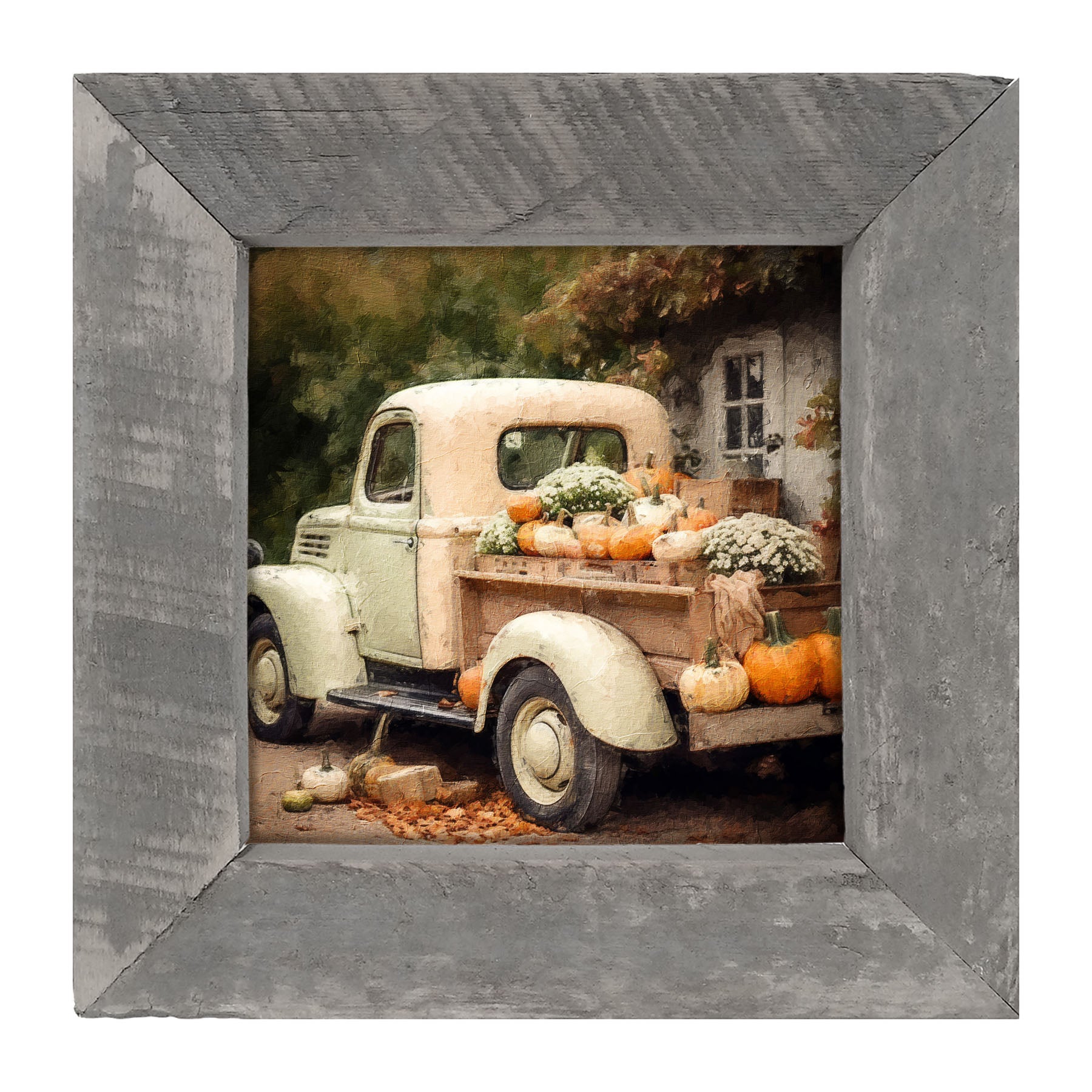 Pink and White Truck - Framed Art