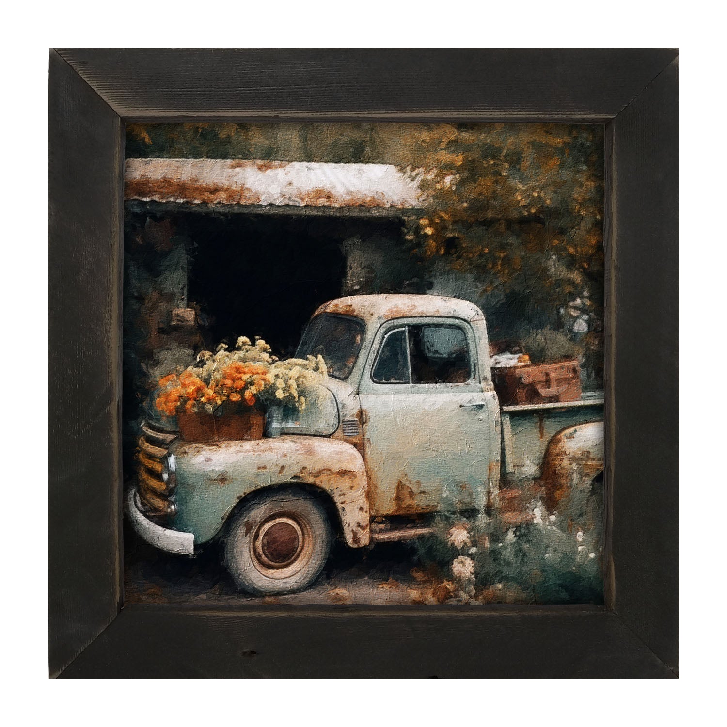Truck with Flowers - Framed Art