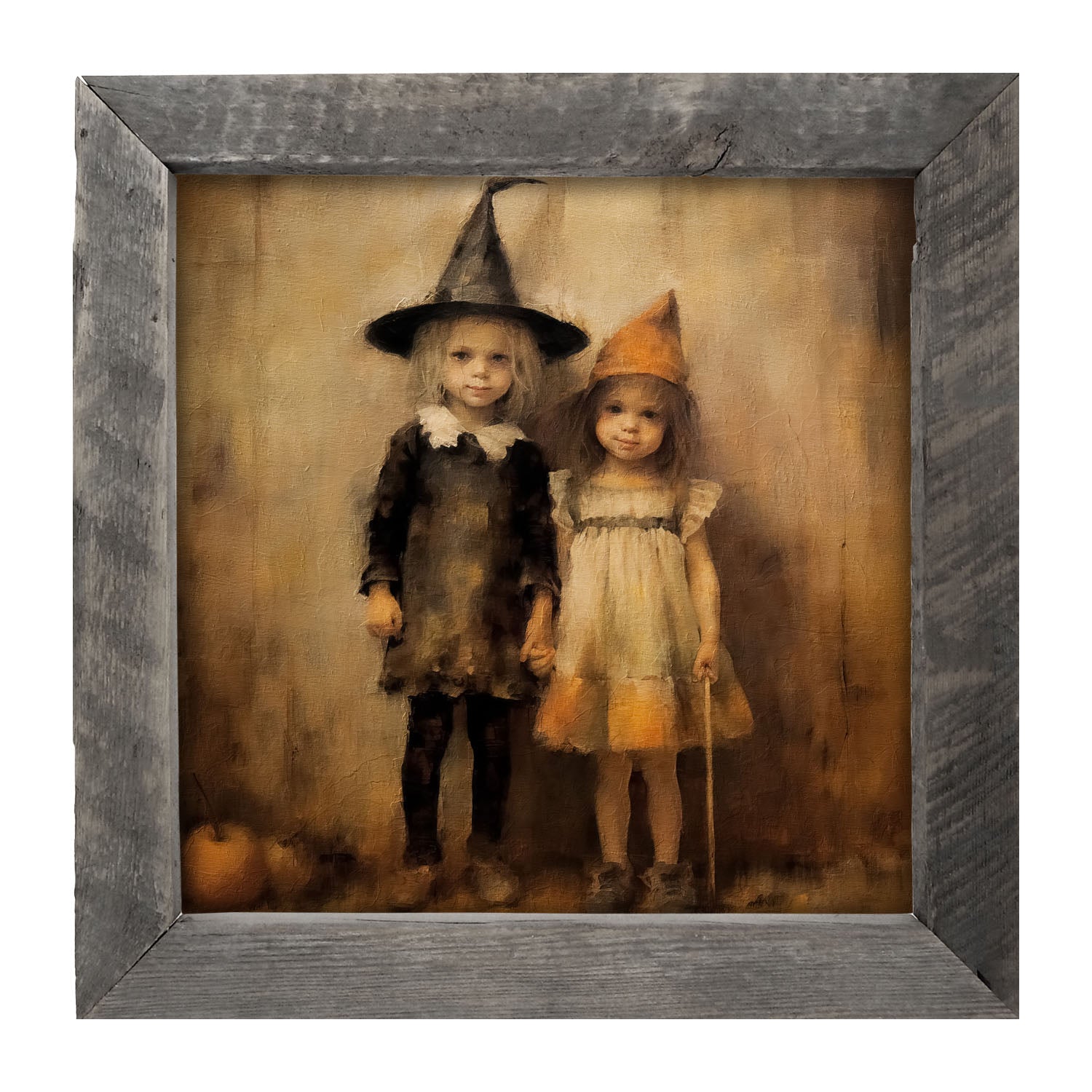 Halloween Sisters - Framed art