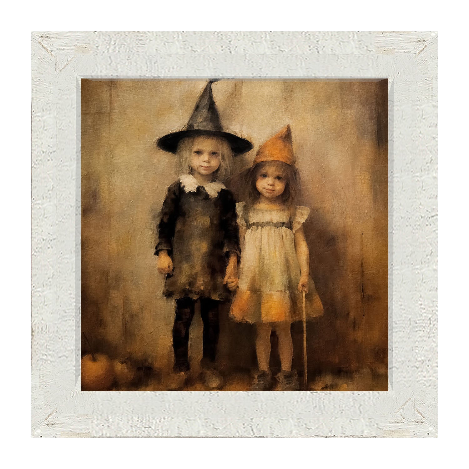 Halloween Sisters - Framed art