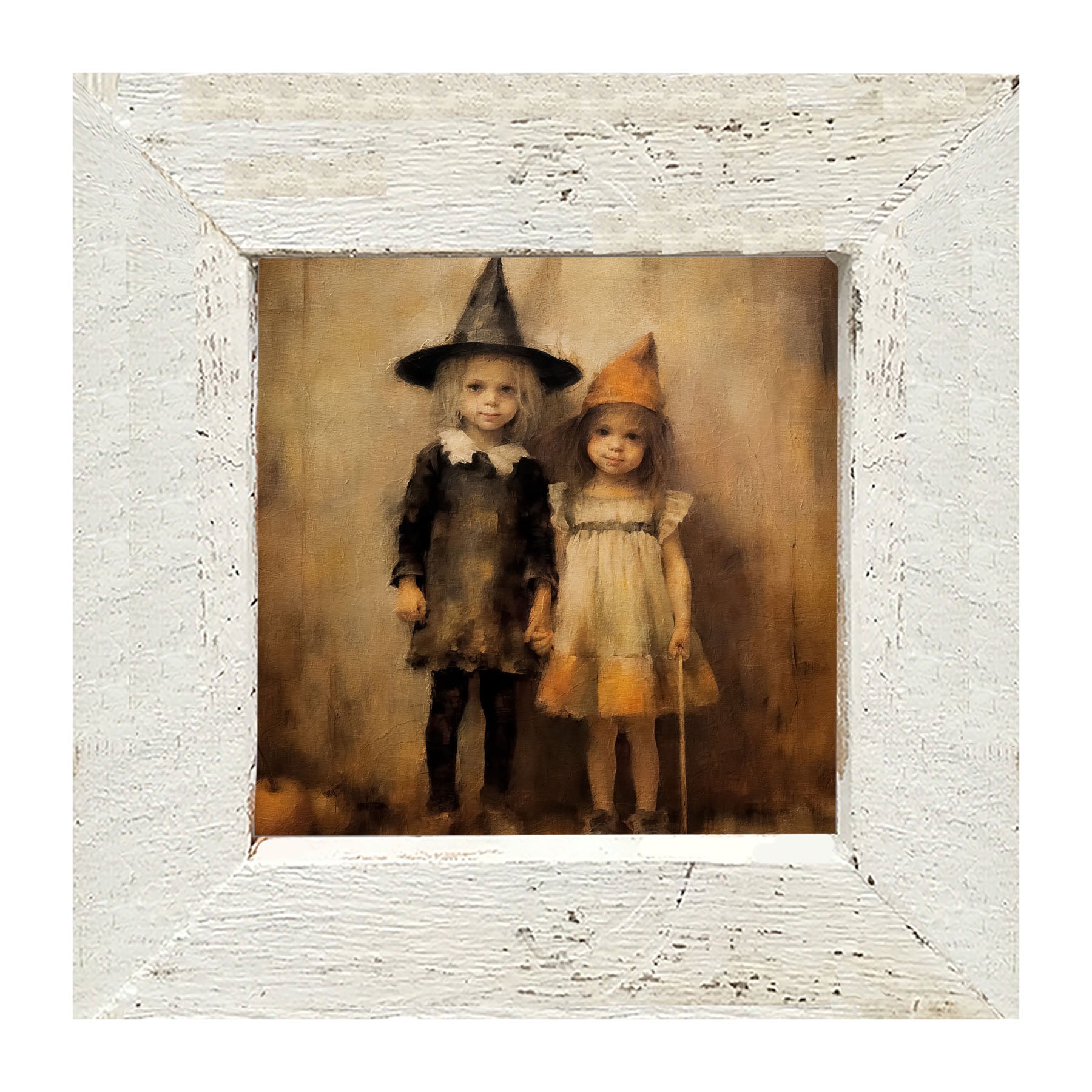 Halloween Sisters - Framed art