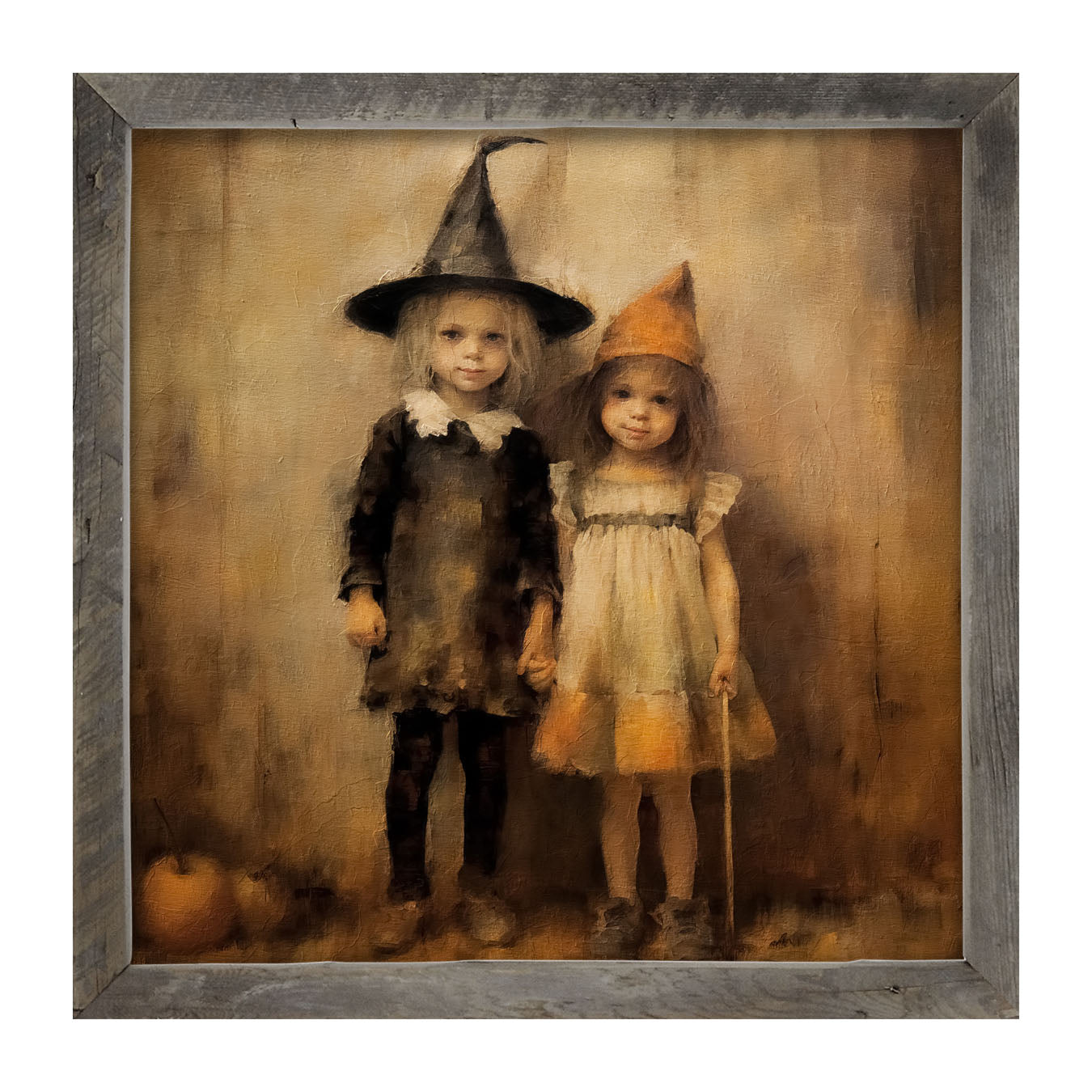 Halloween Sisters - Framed art