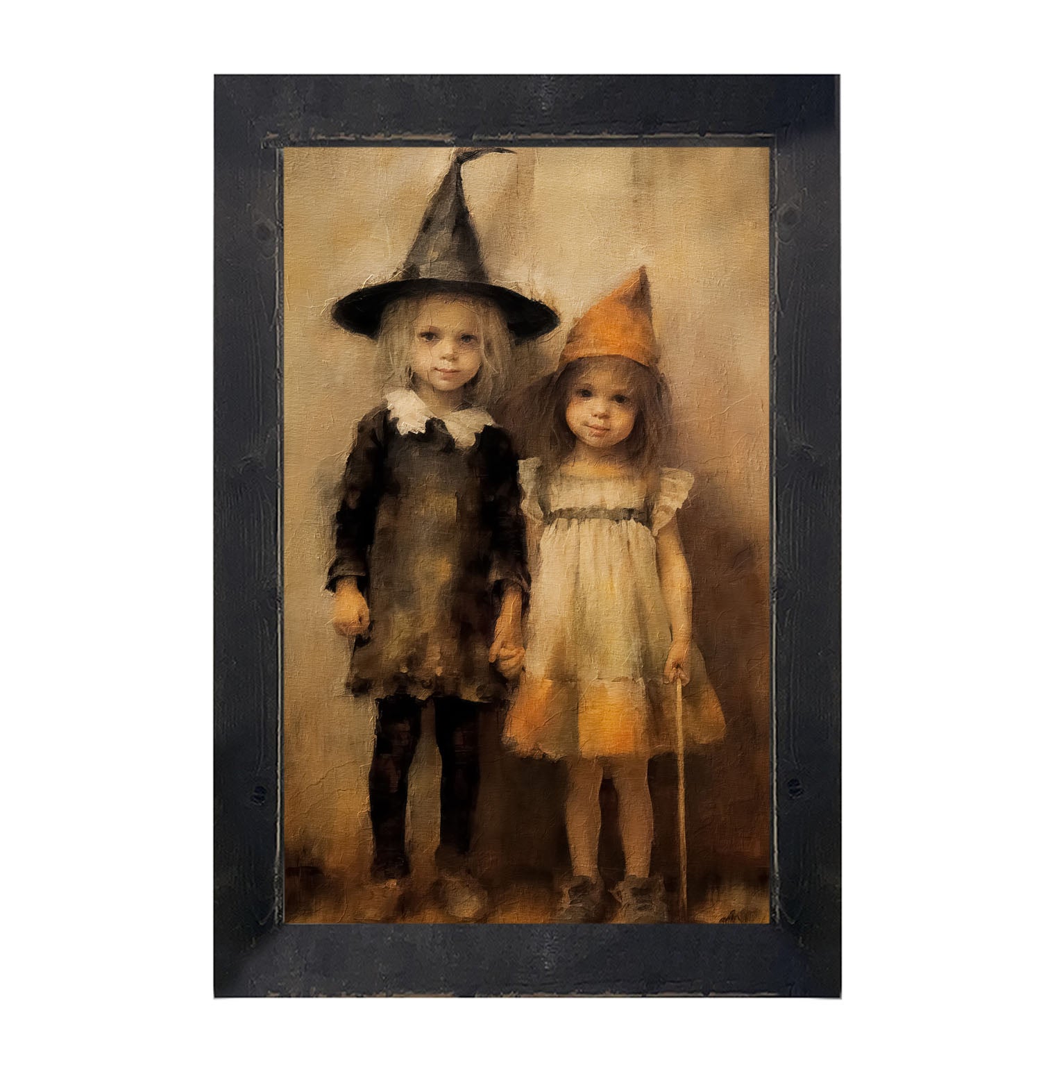 Halloween Sisters - Framed art