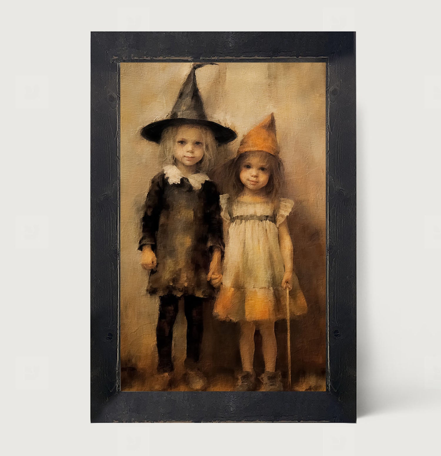 Halloween Sisters - Framed art