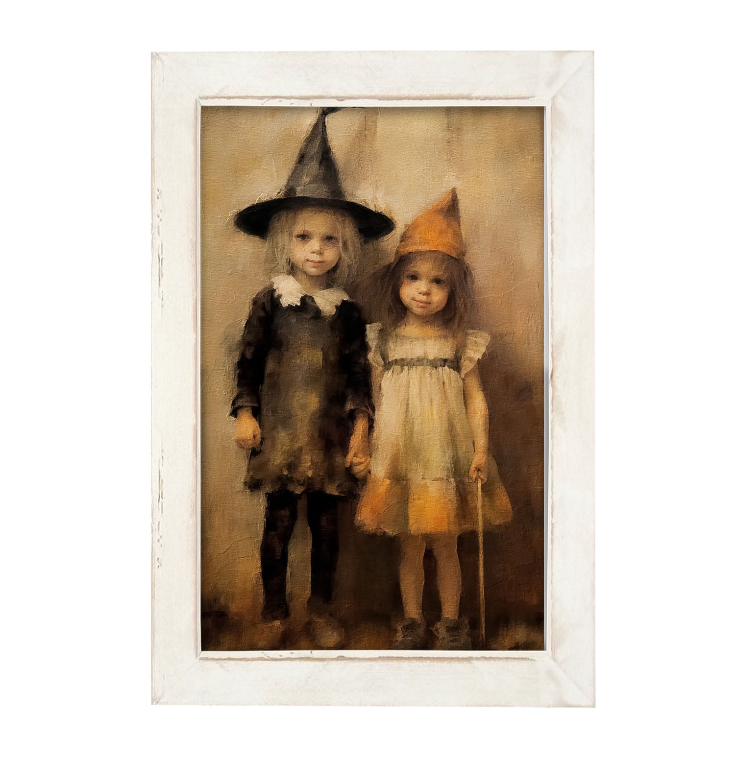 Halloween Sisters - Framed art