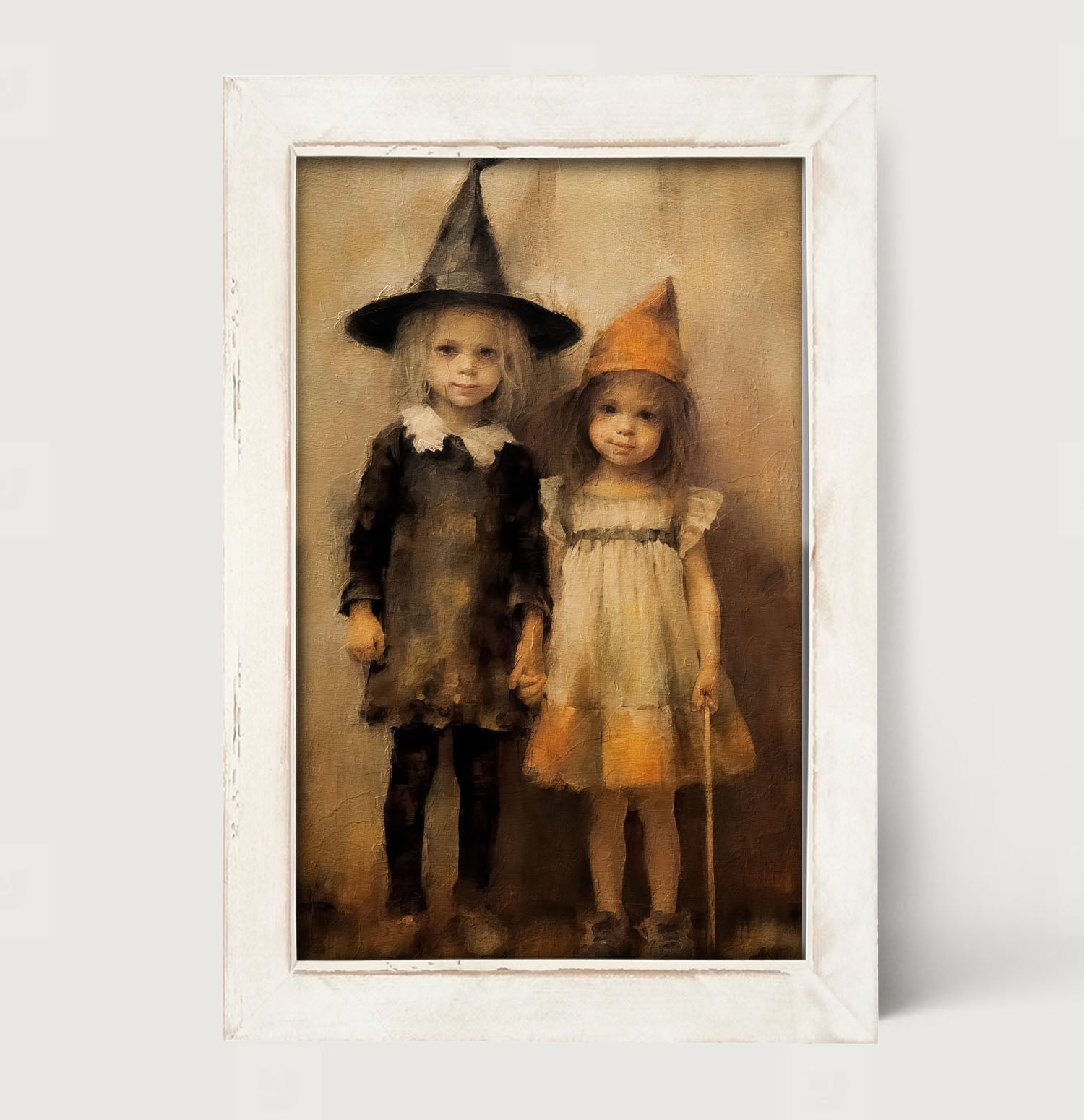 Halloween Sisters - Framed art