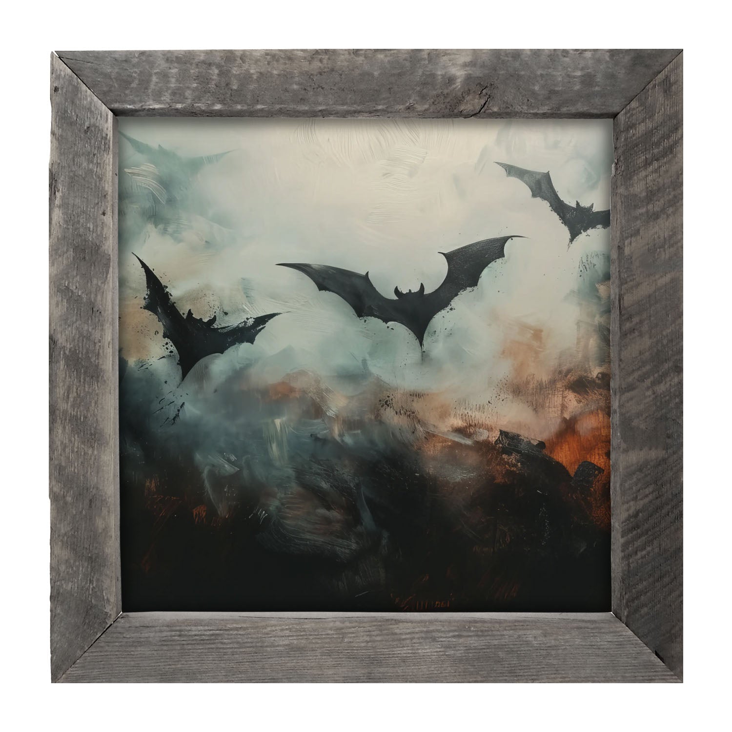 Bats in the moonlight - Framed Art
