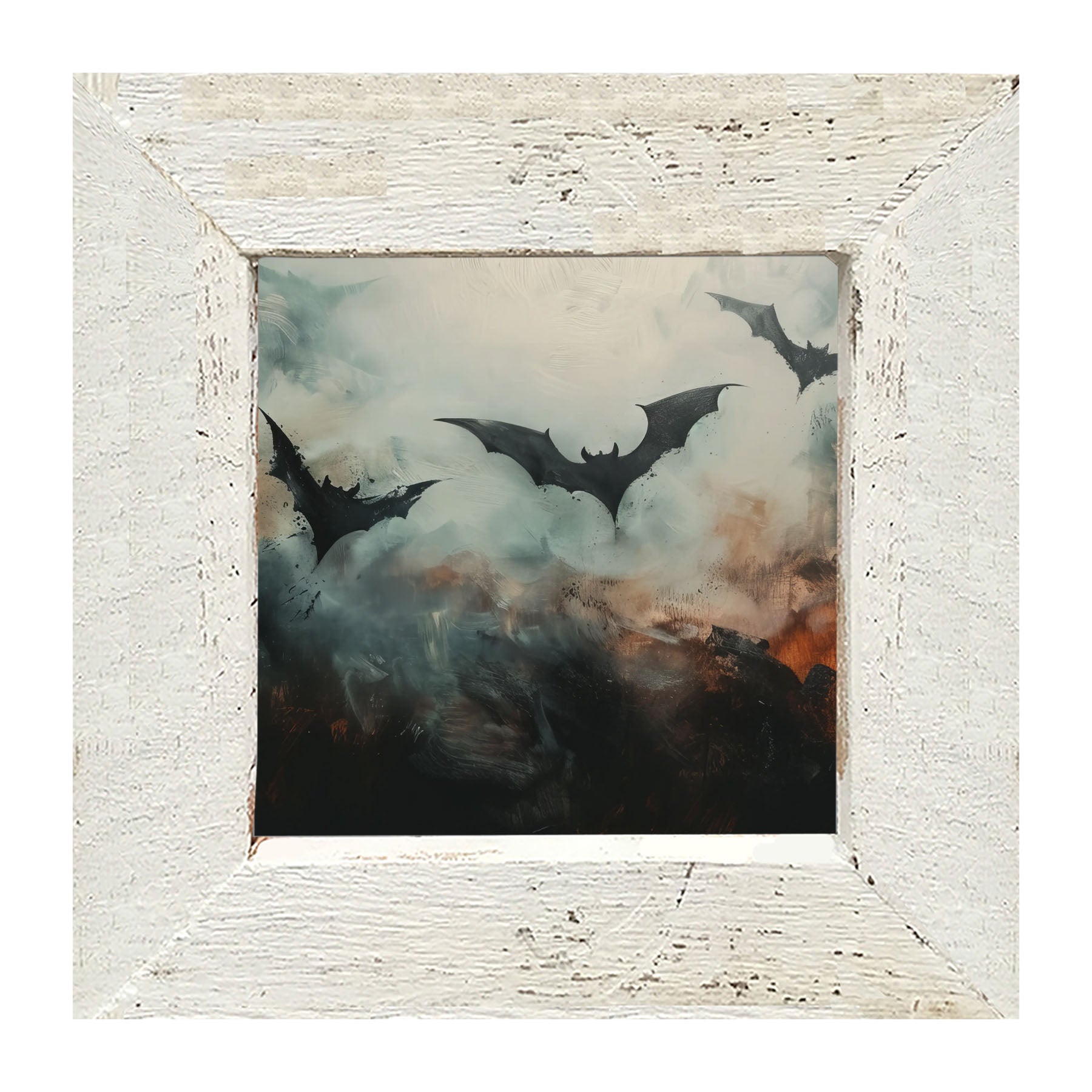 Bats in the moonlight - Framed Art