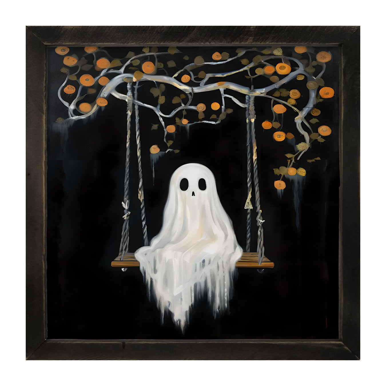 Ghost on a swing - Framed art