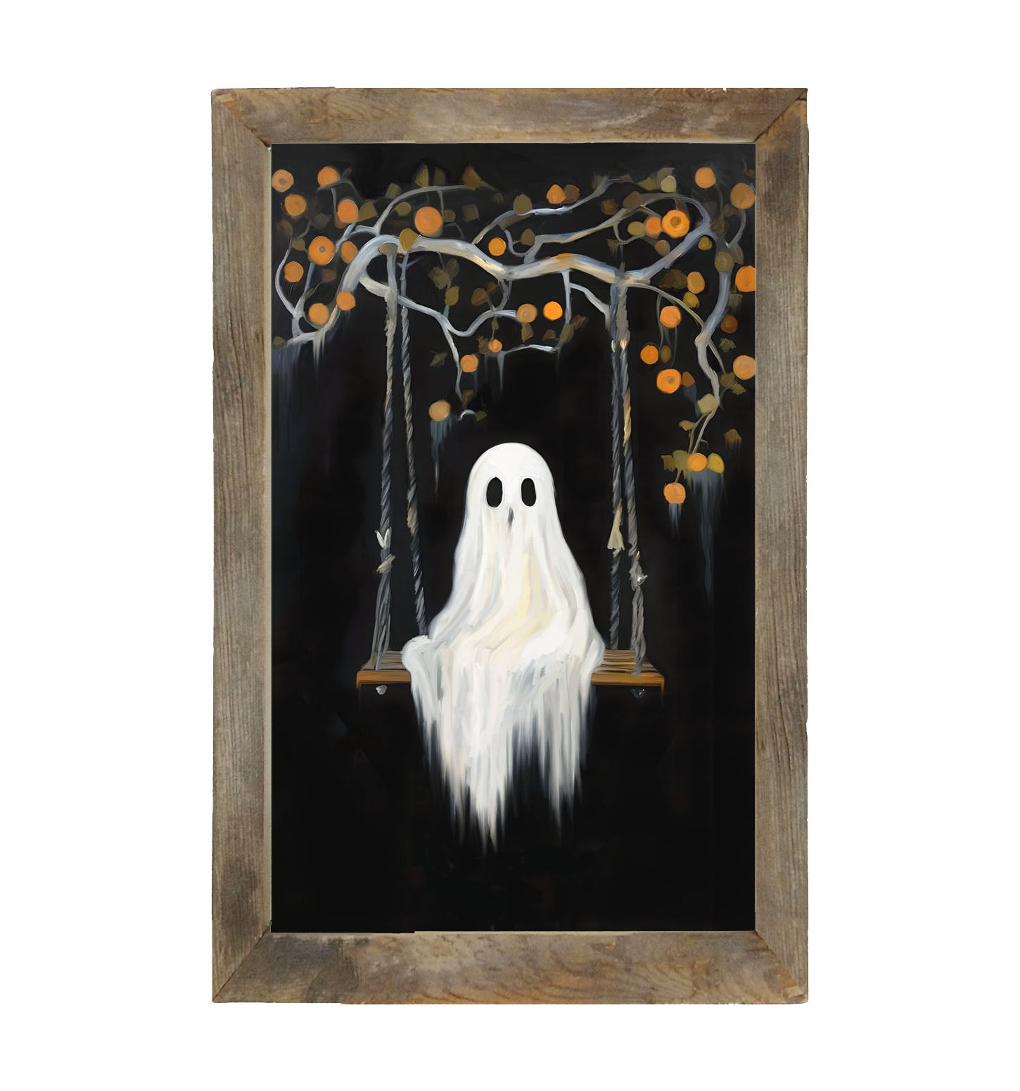 Ghost on a swing - Framed art