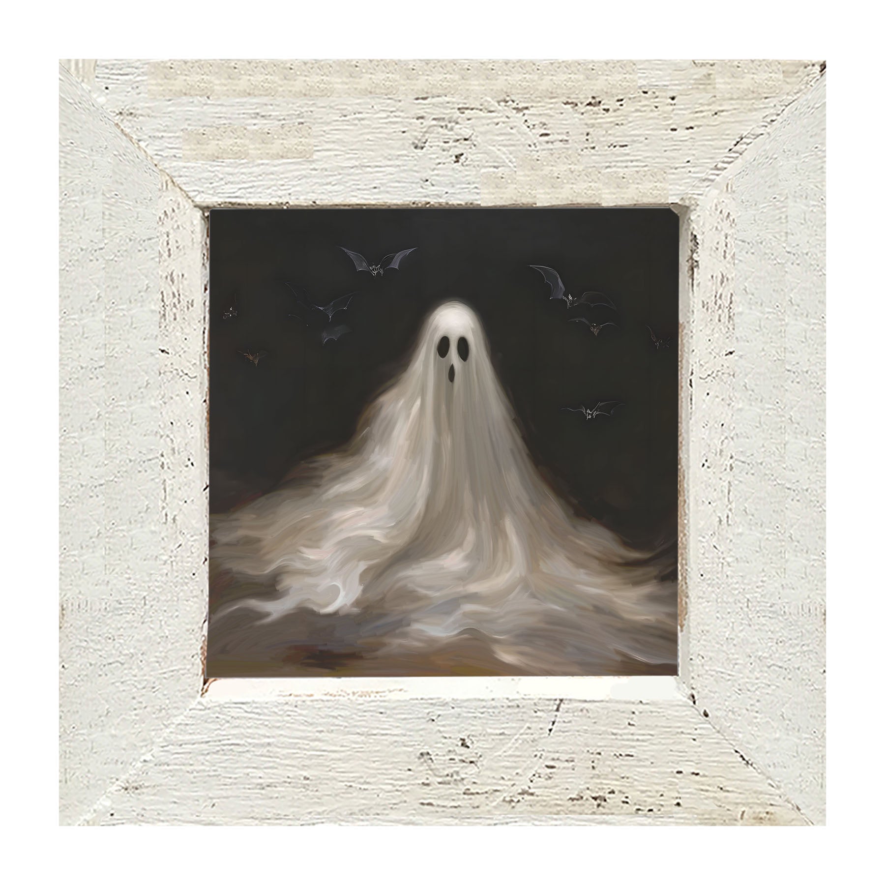 Ghost with Bats - Framed art