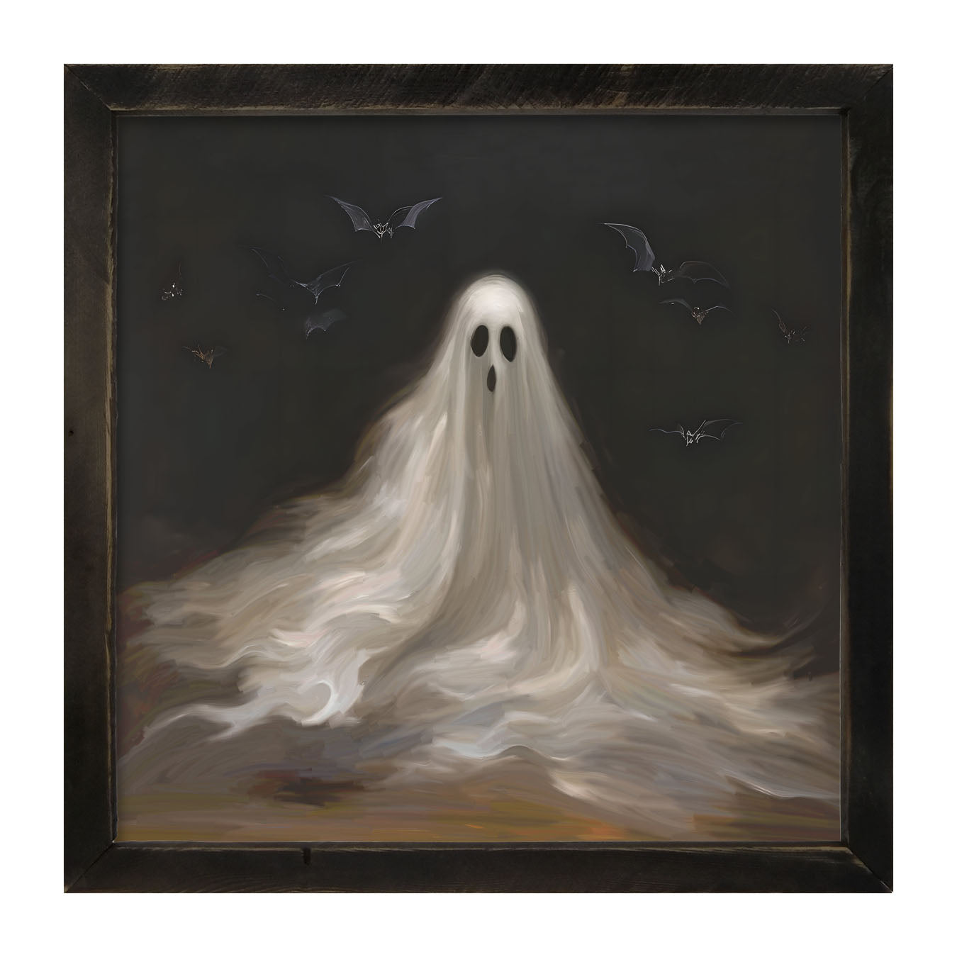 Ghost with Bats - Framed art