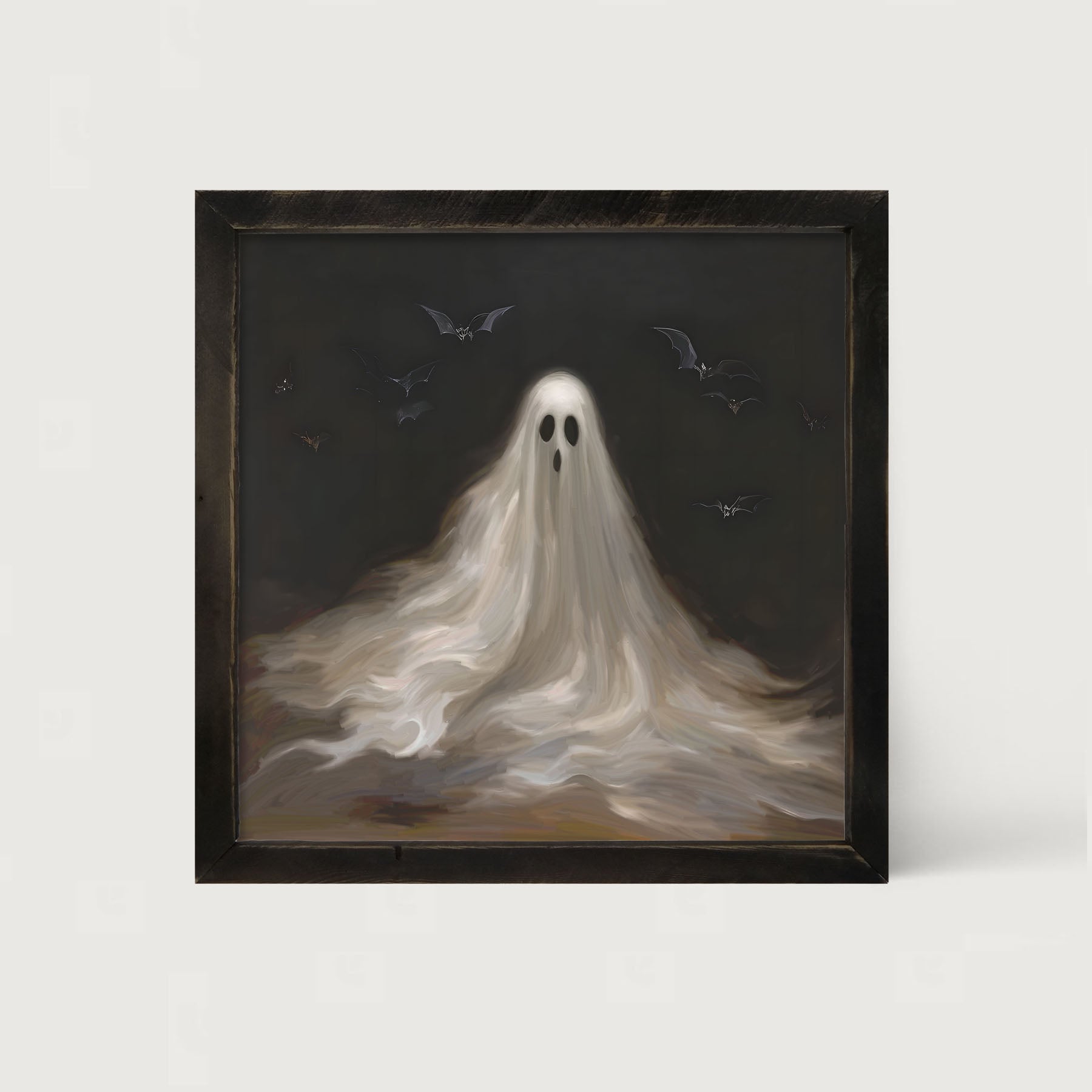 Ghost with Bats - Framed art