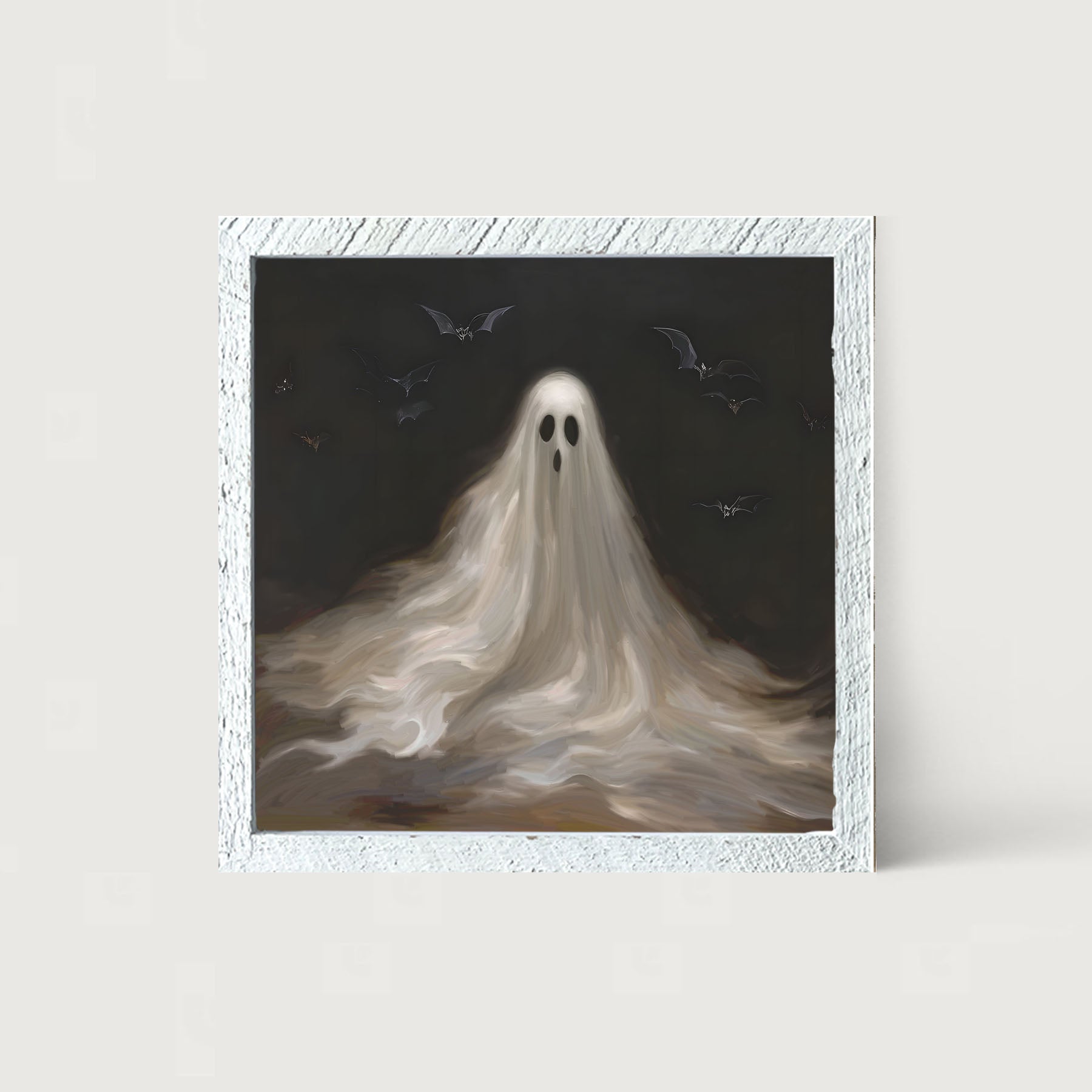 Ghost with Bats - Framed art