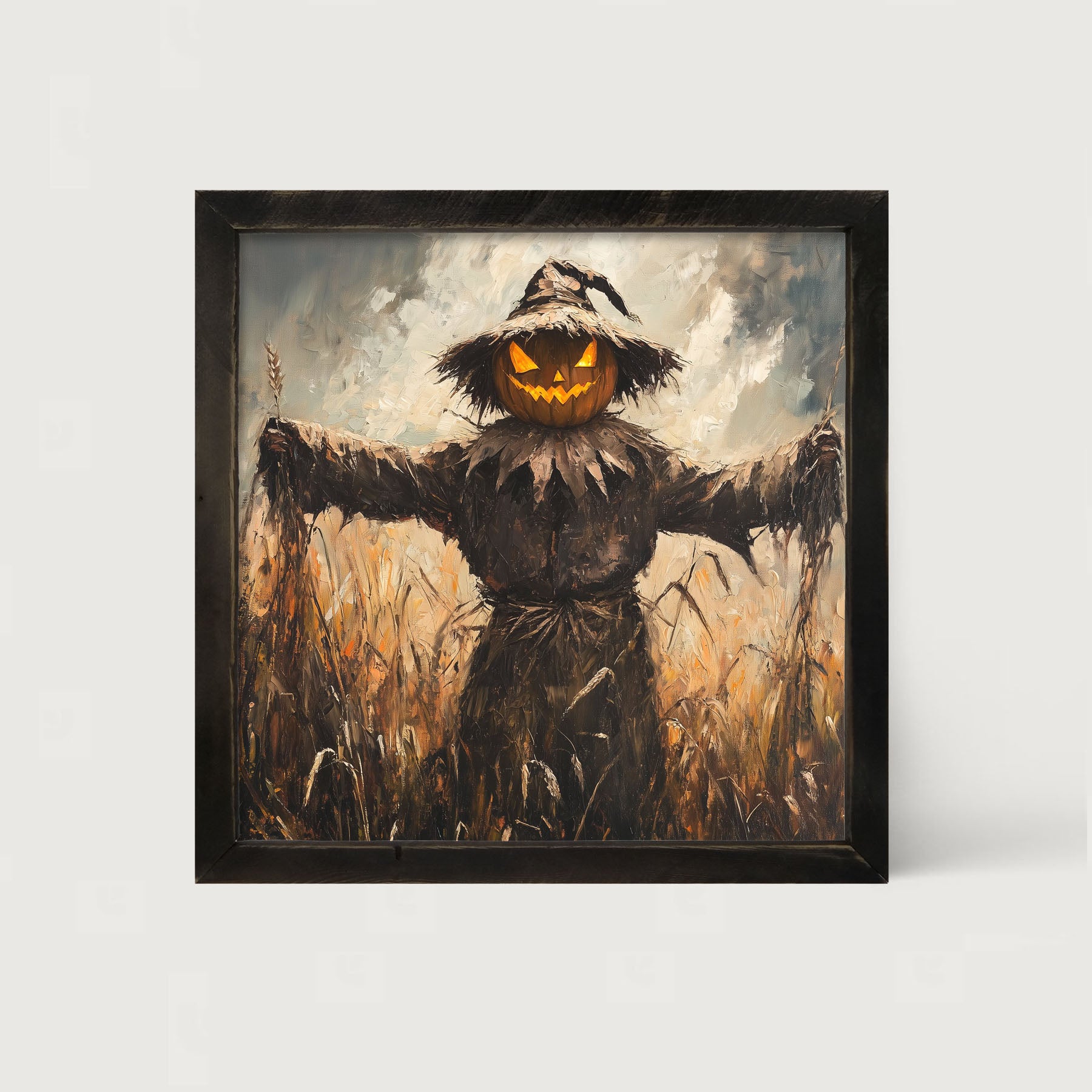 Halloween Scarecrow - Framed art