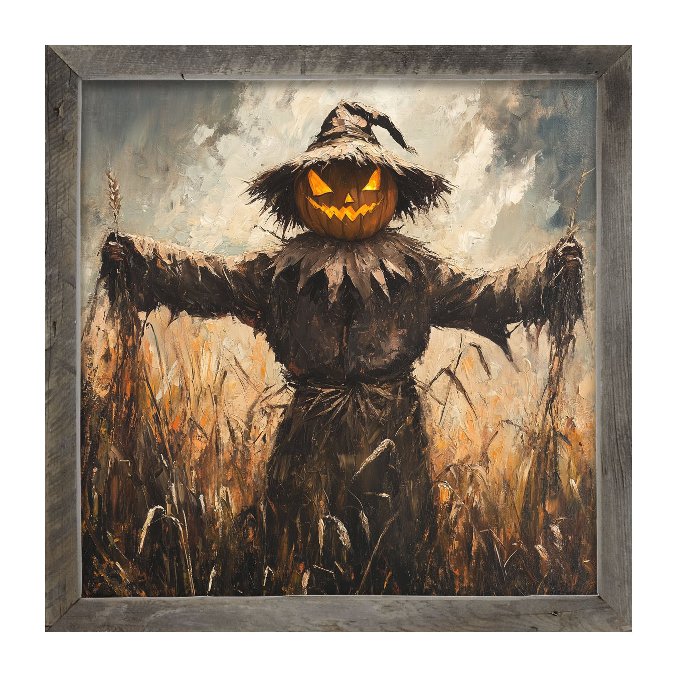 Halloween Scarecrow - Framed art